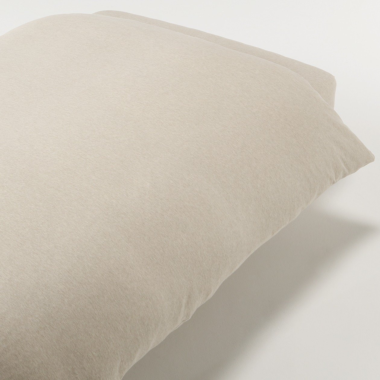 ORGANIC COTTON JERSEY DUVET COVER Q BEIGE