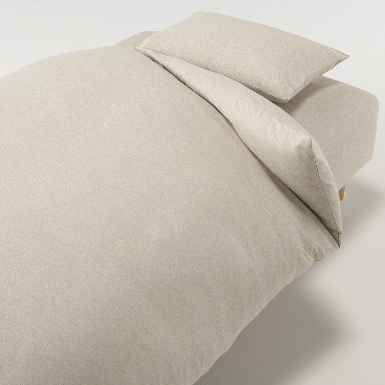 ORGANIC COTTON JERSEY FITTED SHEET Q BEIGE