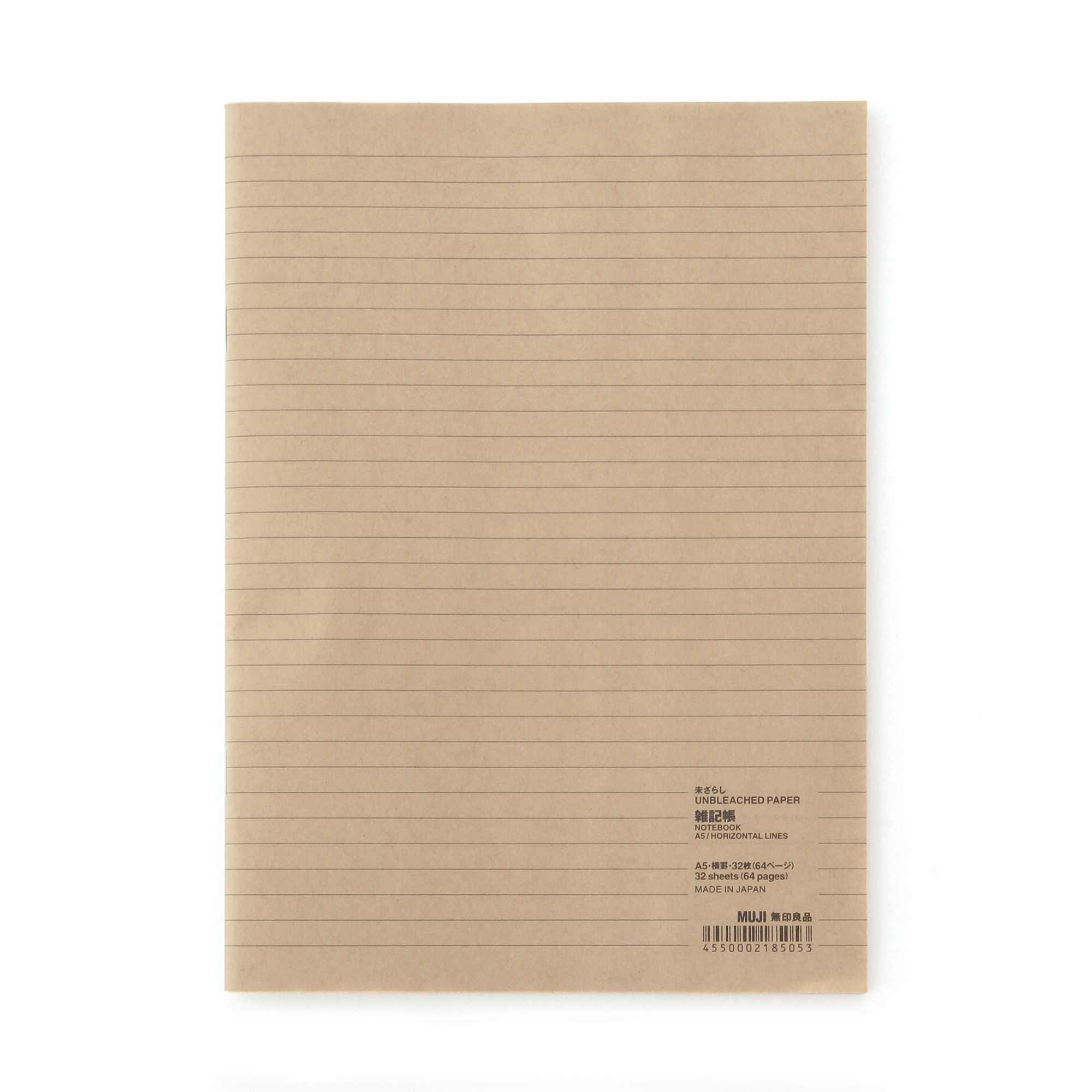 UNBLEACHED PAPER NOTEBOOK