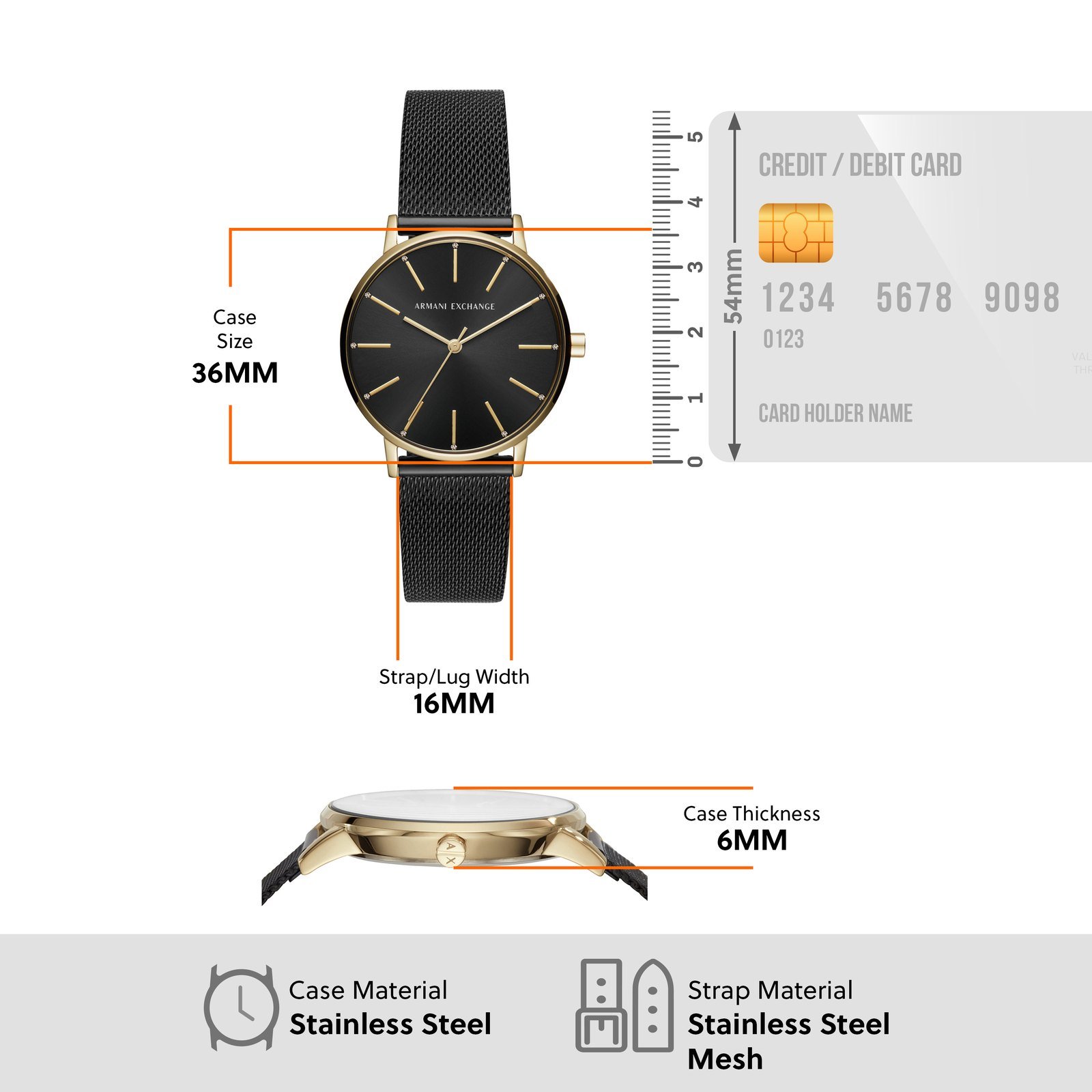 Armani Exchange Black Watch AX5548