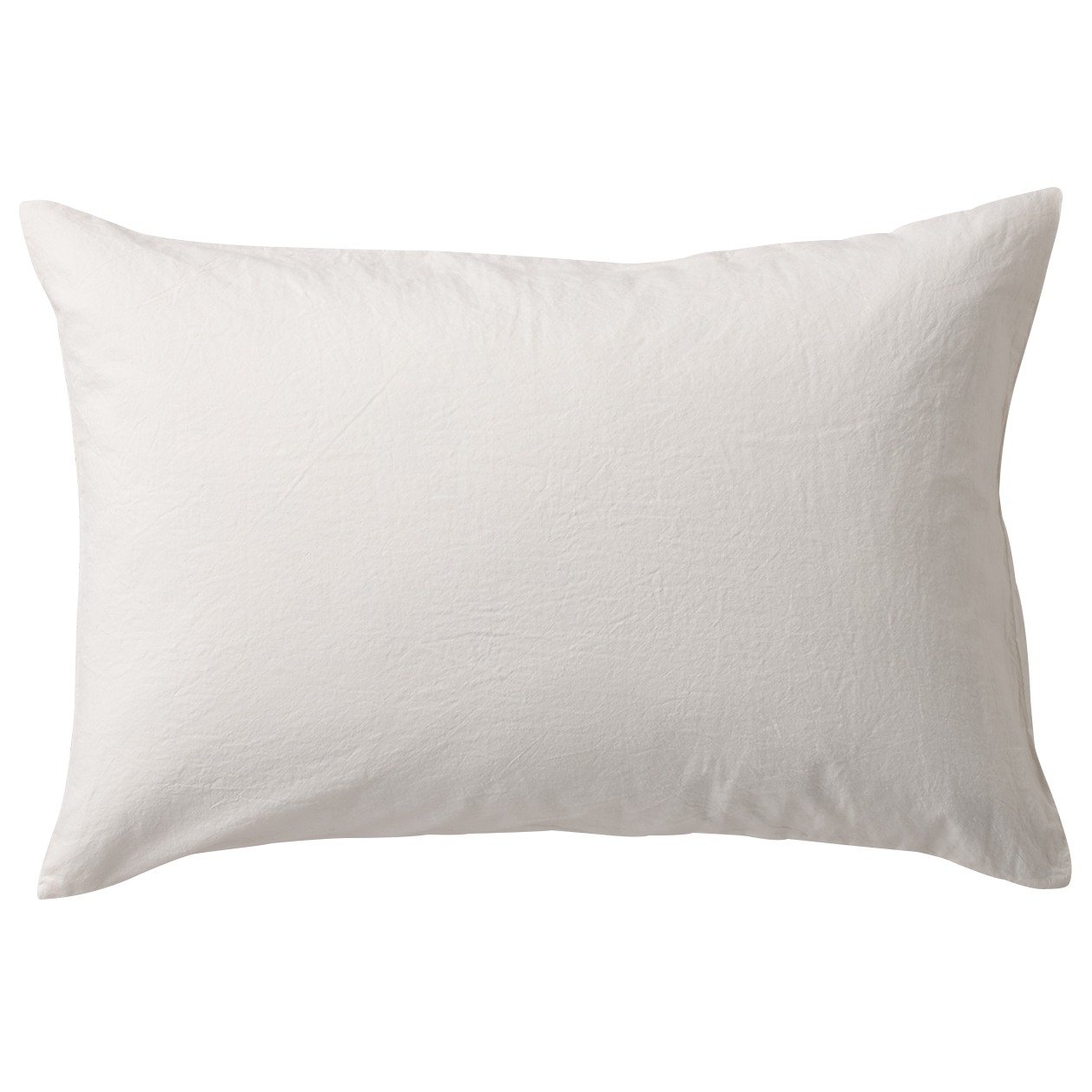 ORGANIC WASHED COTTON PILLOW CASE ECRU