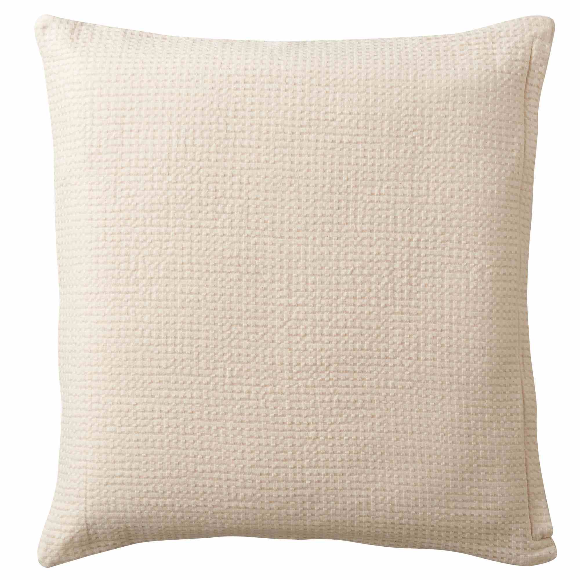ORGANIC COTTON DIFFERENT COUNT CUSHION COVER ECRU