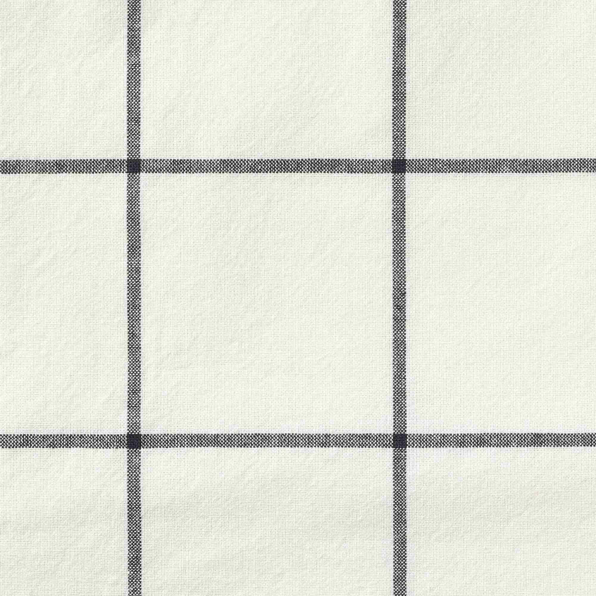ORGANIC WASHED COTTON CUSHION COVER NAVY GRID