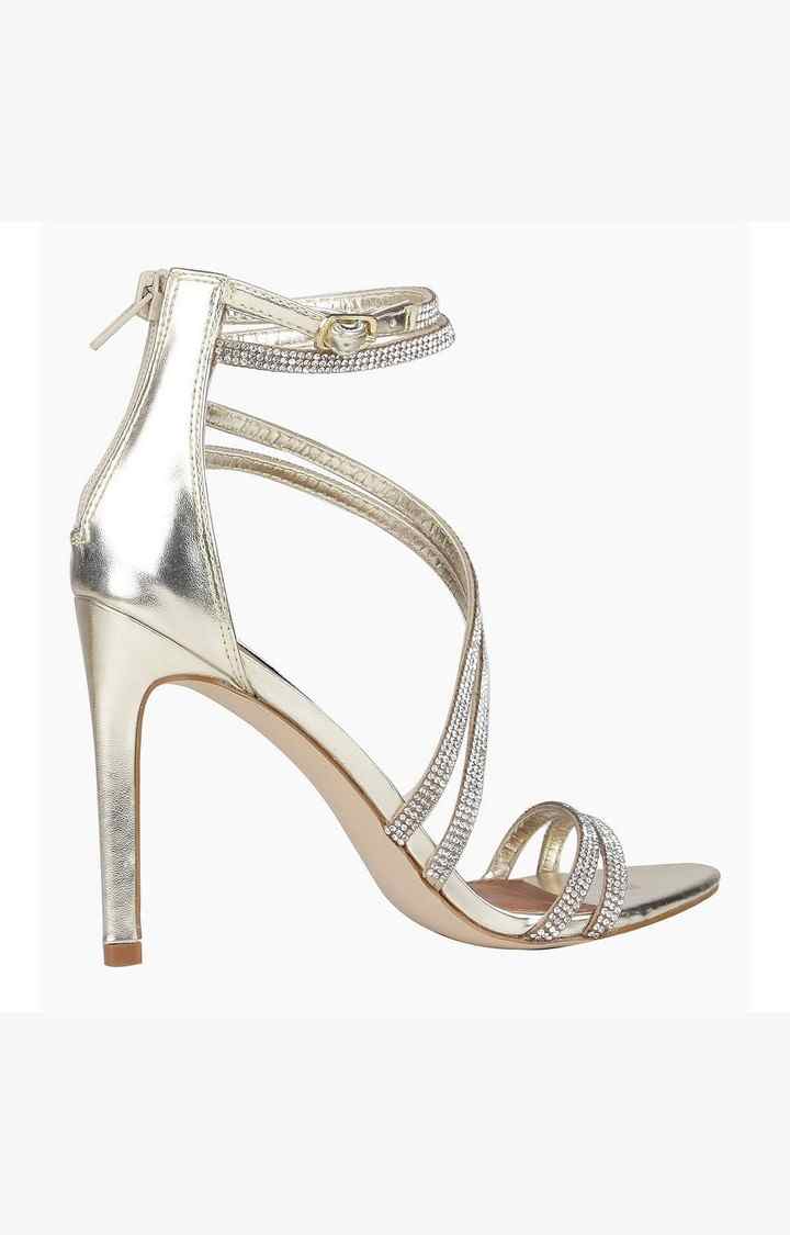 Fiffi Gold Heel Sandals