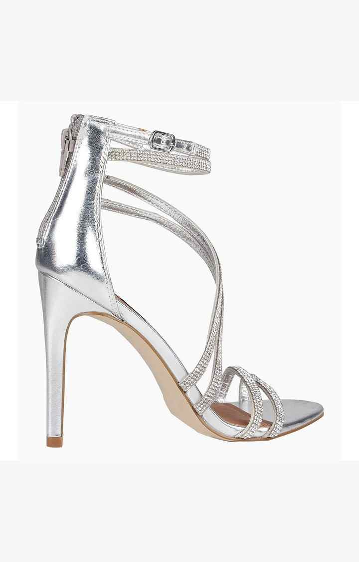 Fiffi Silver Heel Sandals