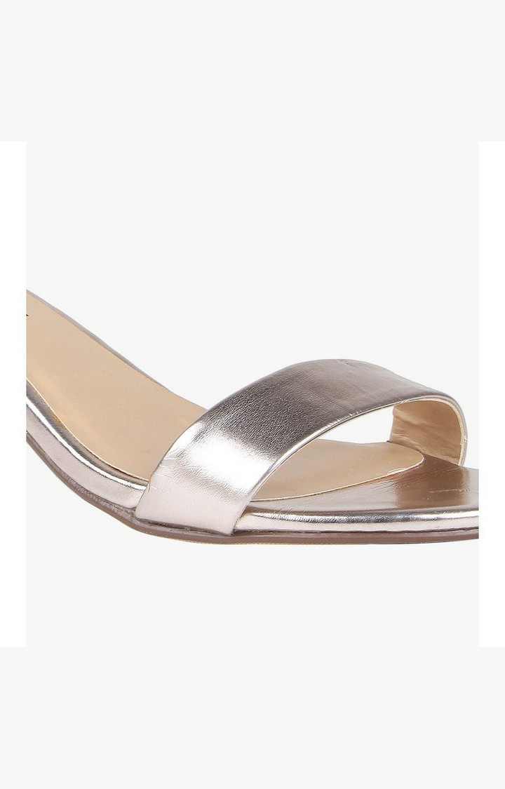 Issyy Gold Heel Sandals
