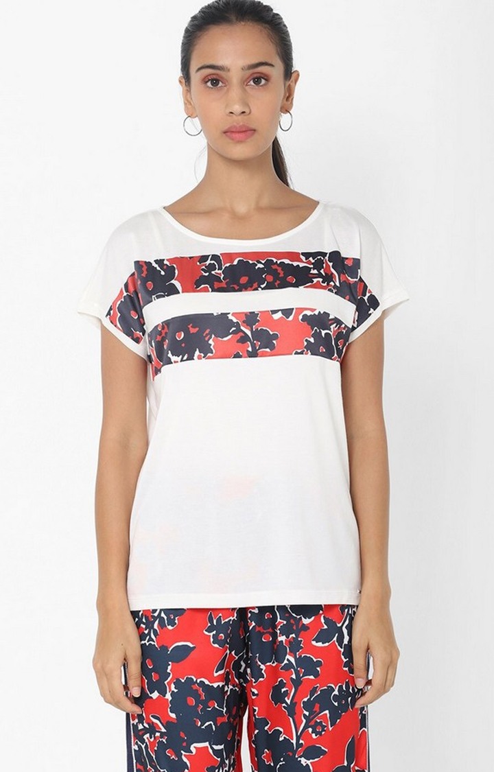 GAS | Yaela Marine Flower T-shirt with Printed Panels