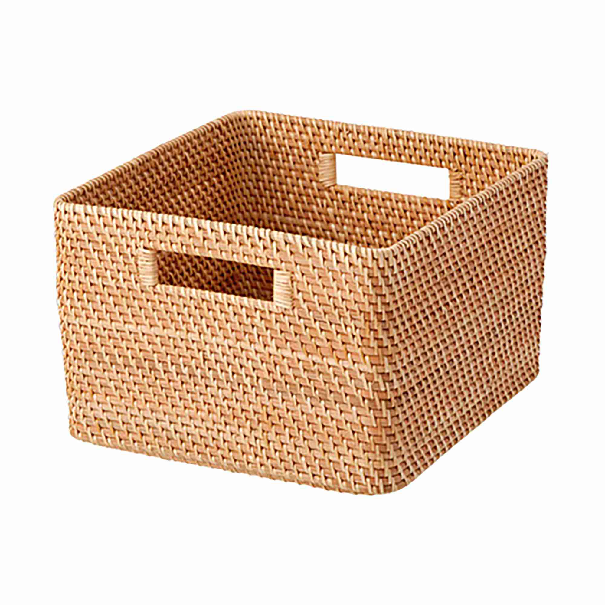 STACKABLE RATTAN BASEKT SQUARE / L