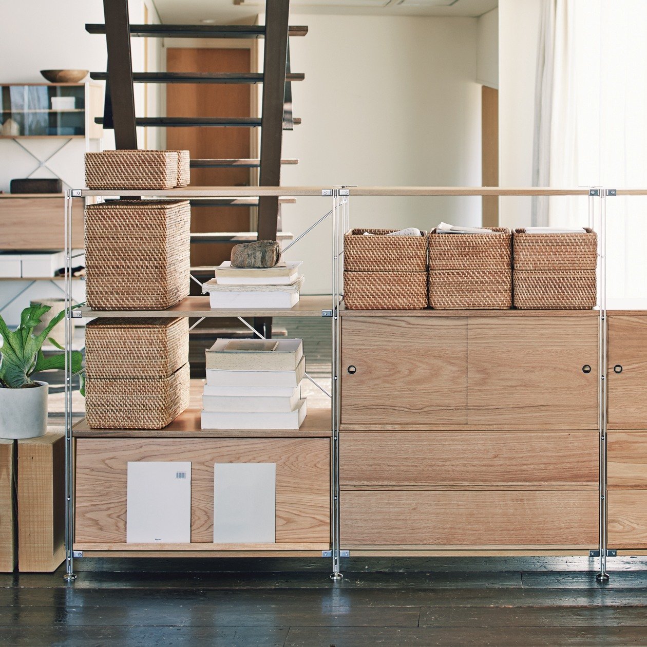 MUJI | STACKABLE RATTAN BOX / RECTANGULAR / S