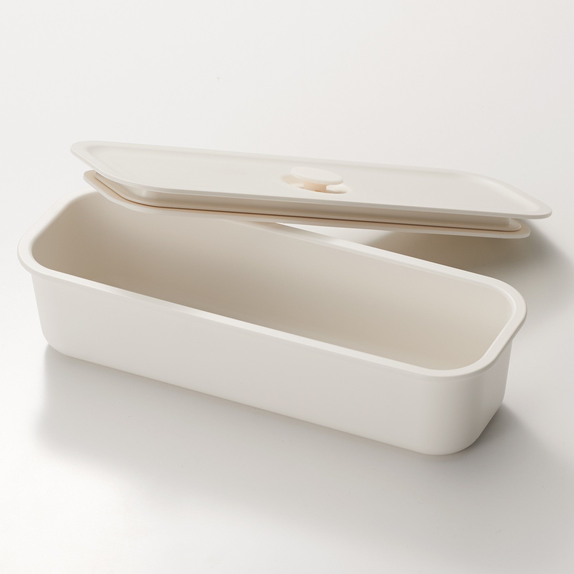 PP LUNCH BOX - STORAGE CONTAINER WITH VALVE / WHITE / 320ml