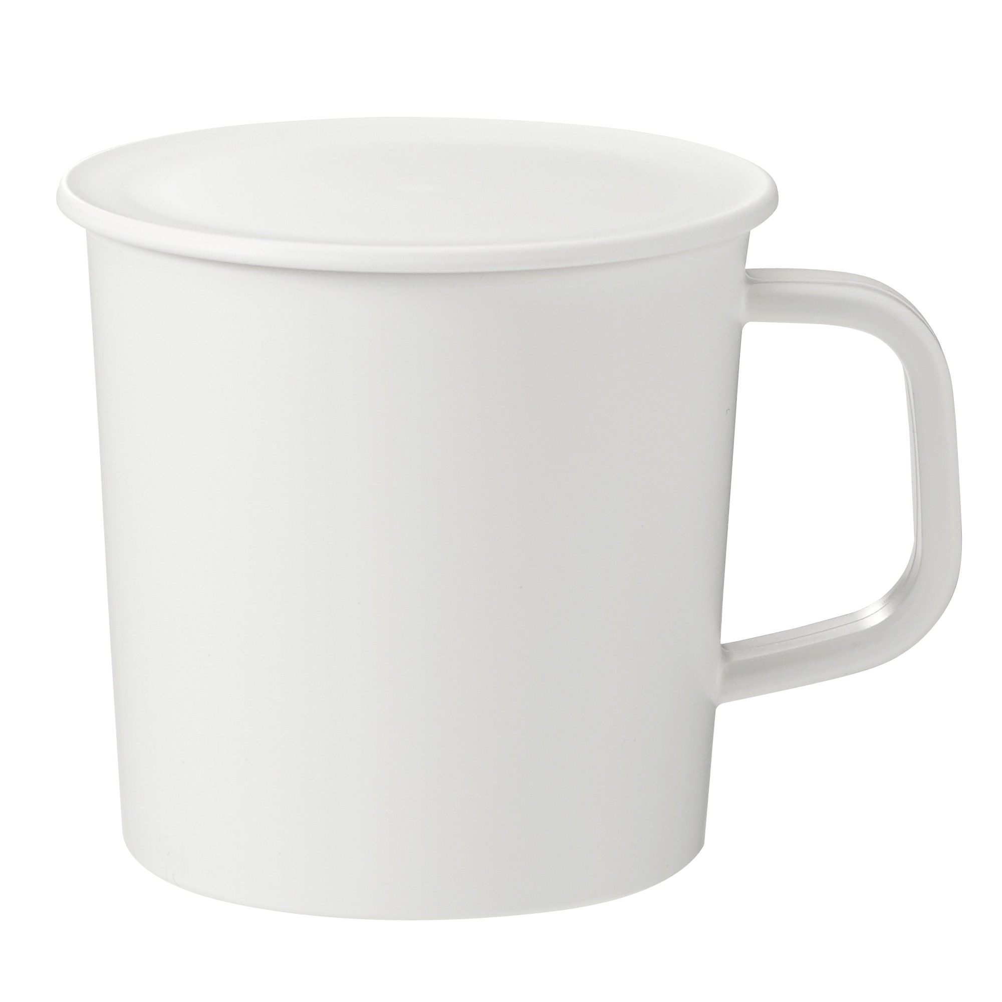 MUJI | PP MUG WITH LID / WHITE