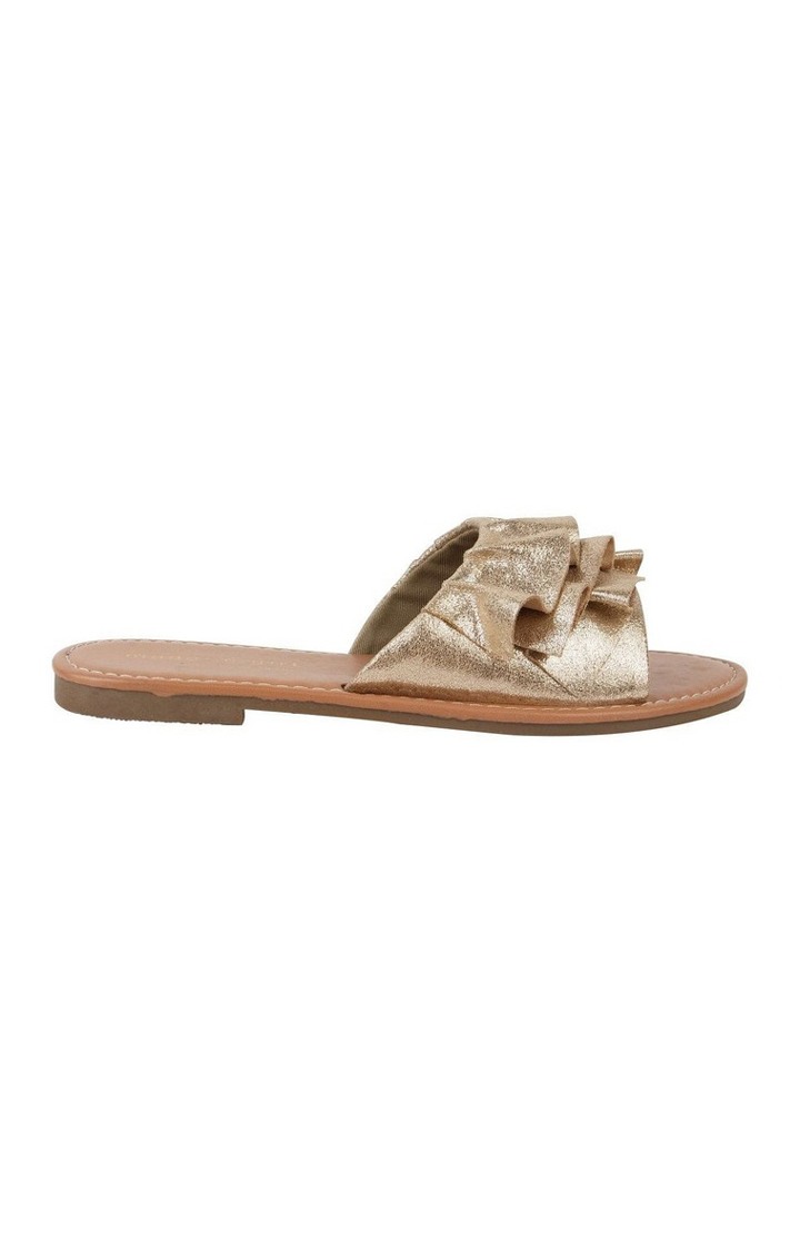 Frill Black Flats