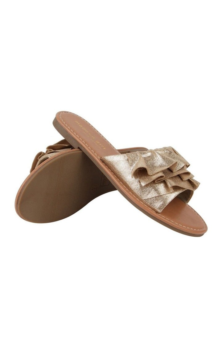 Frill Black Flats