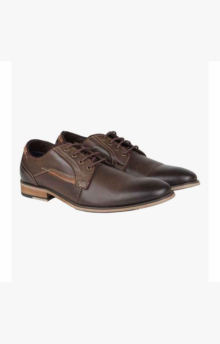 Jaysun Brown Tie-Ups & Dress Loafers