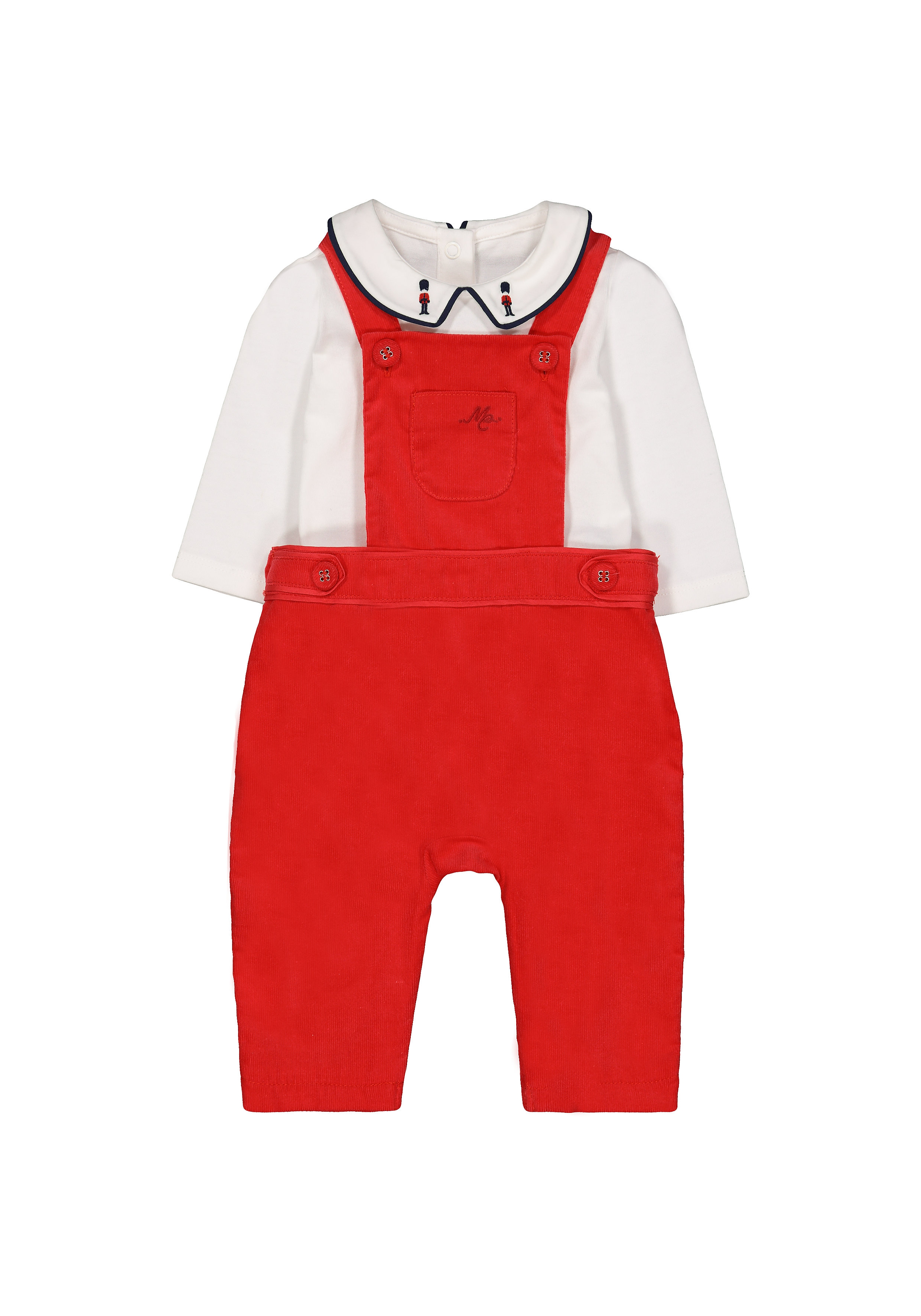 Mothercare | Boys Cord Dungarees And Bodysuit Set - Red 0