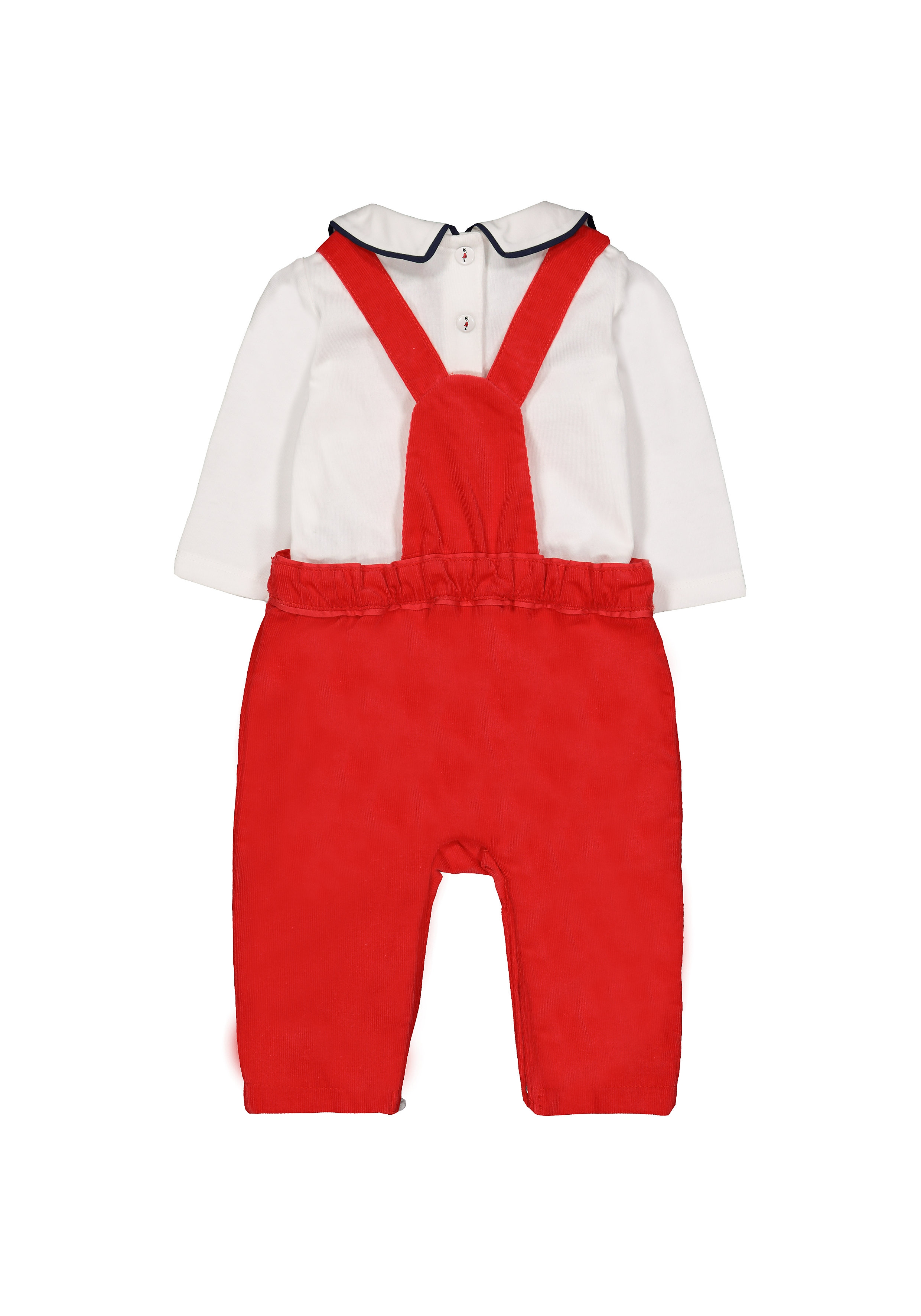 Mothercare | Boys Cord Dungarees And Bodysuit Set - Red 1