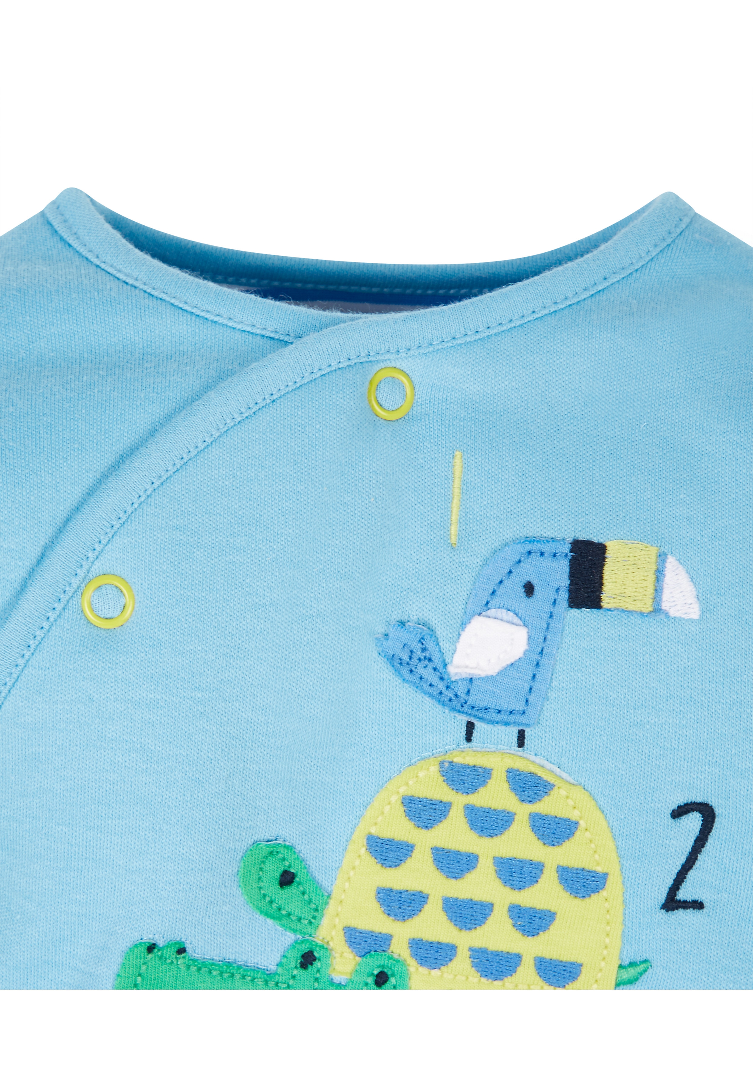 Mothercare | Boys Full Sleeves Snowsuit Animal Patchwork - Blue 2