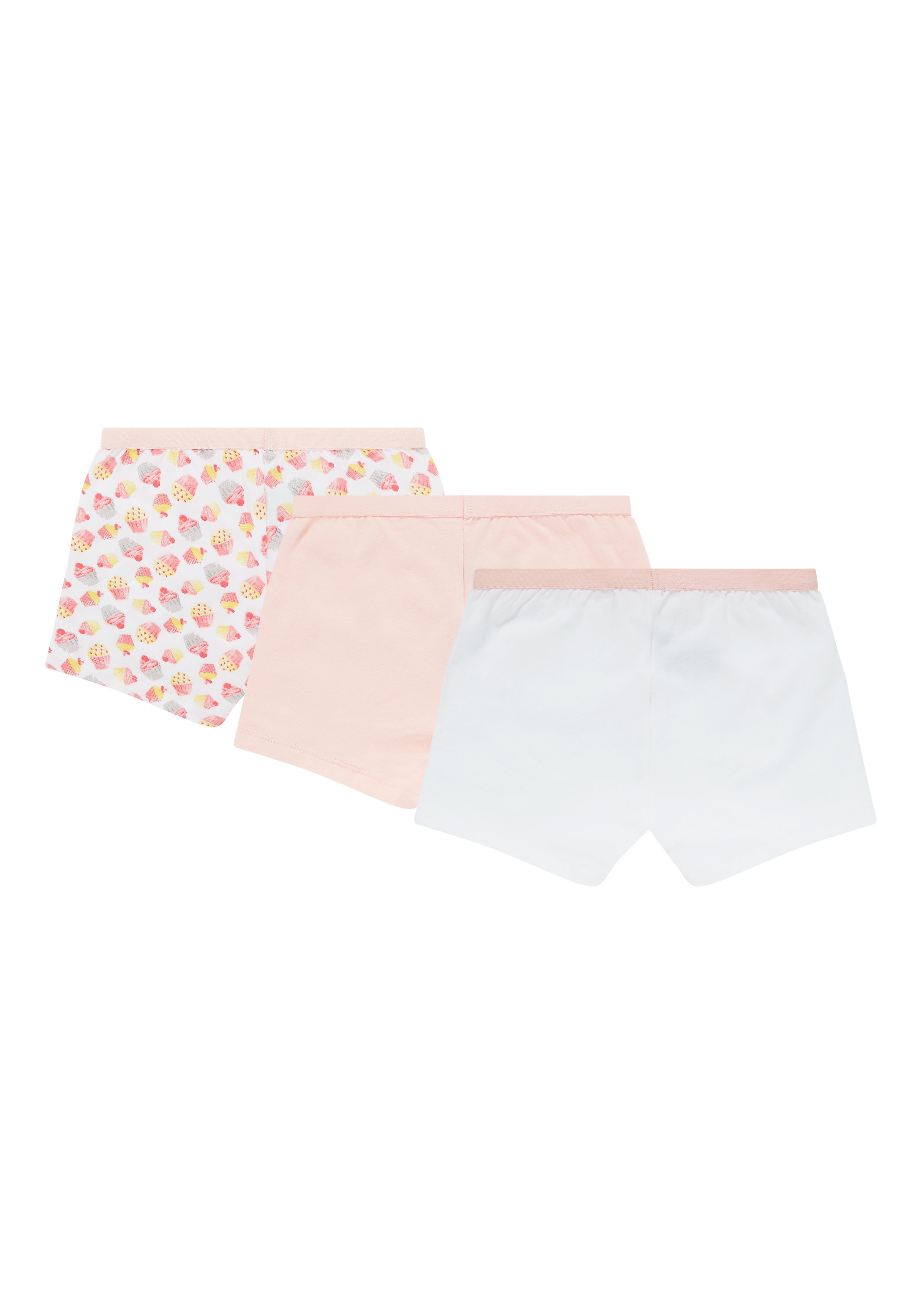 Mothercare | Girls Cupcake Shorts - 3 Pack - Pink 1