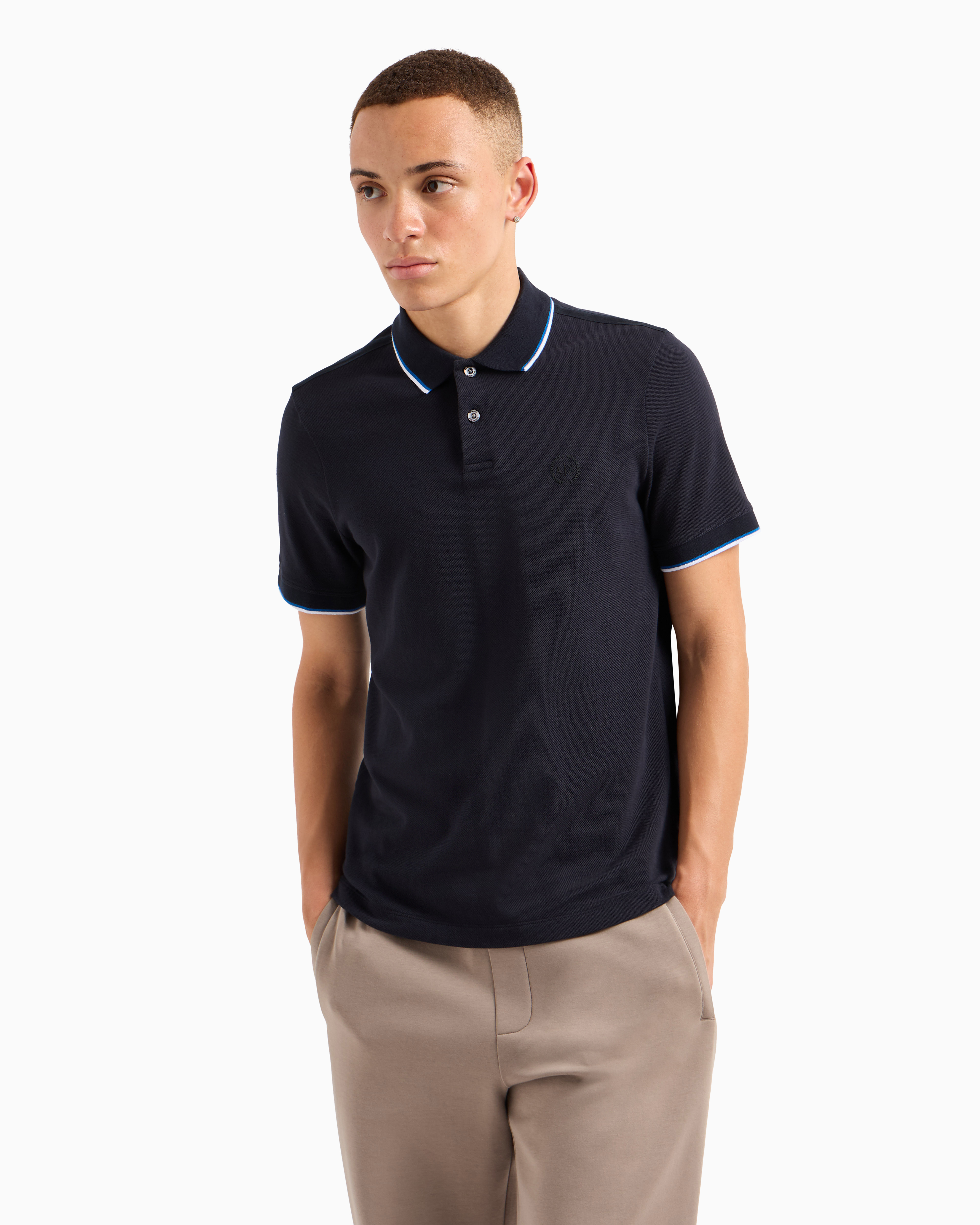 Armani slim fit polo deals