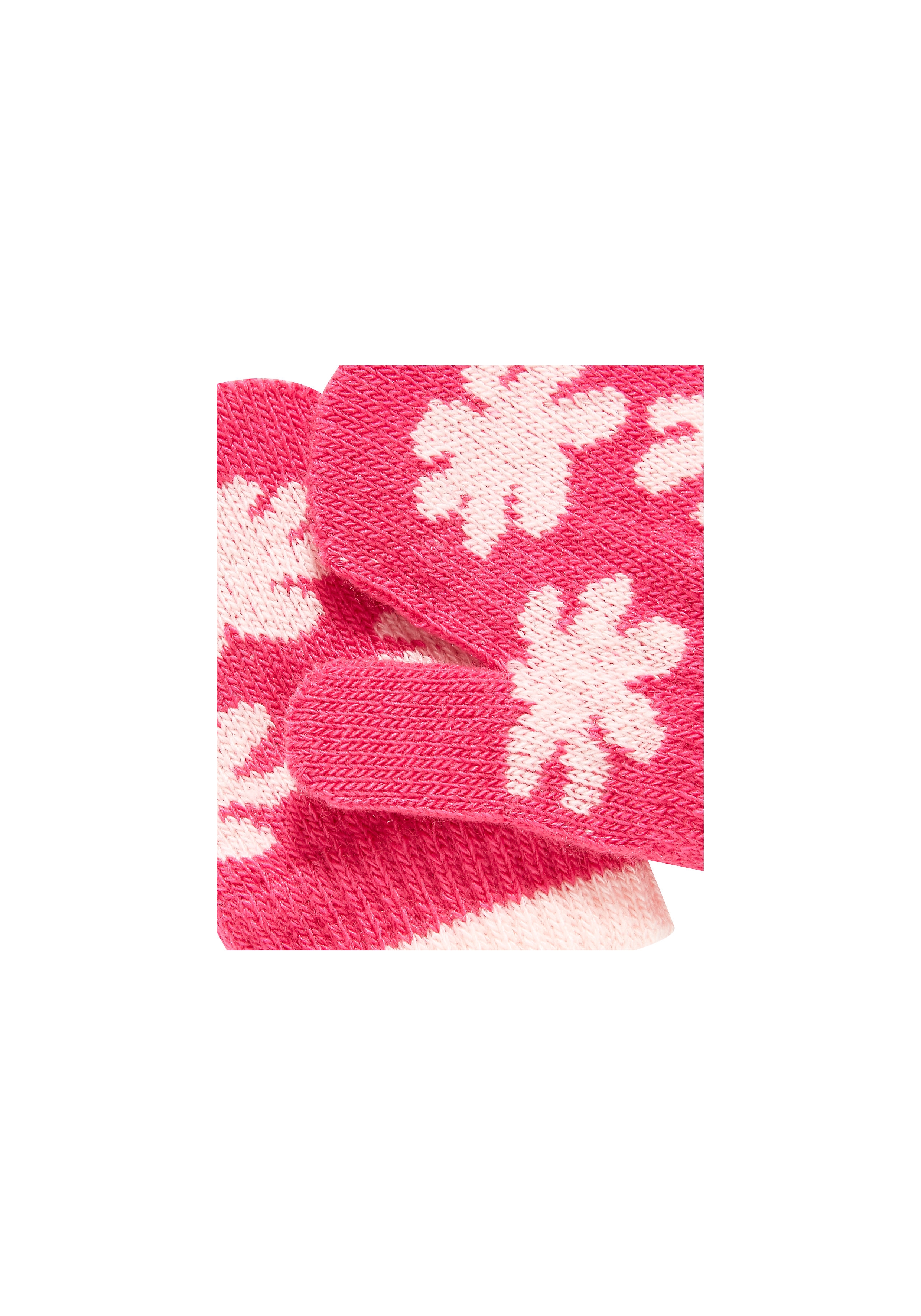 Mothercare | Girls Mittens Flower Design - Pink 1