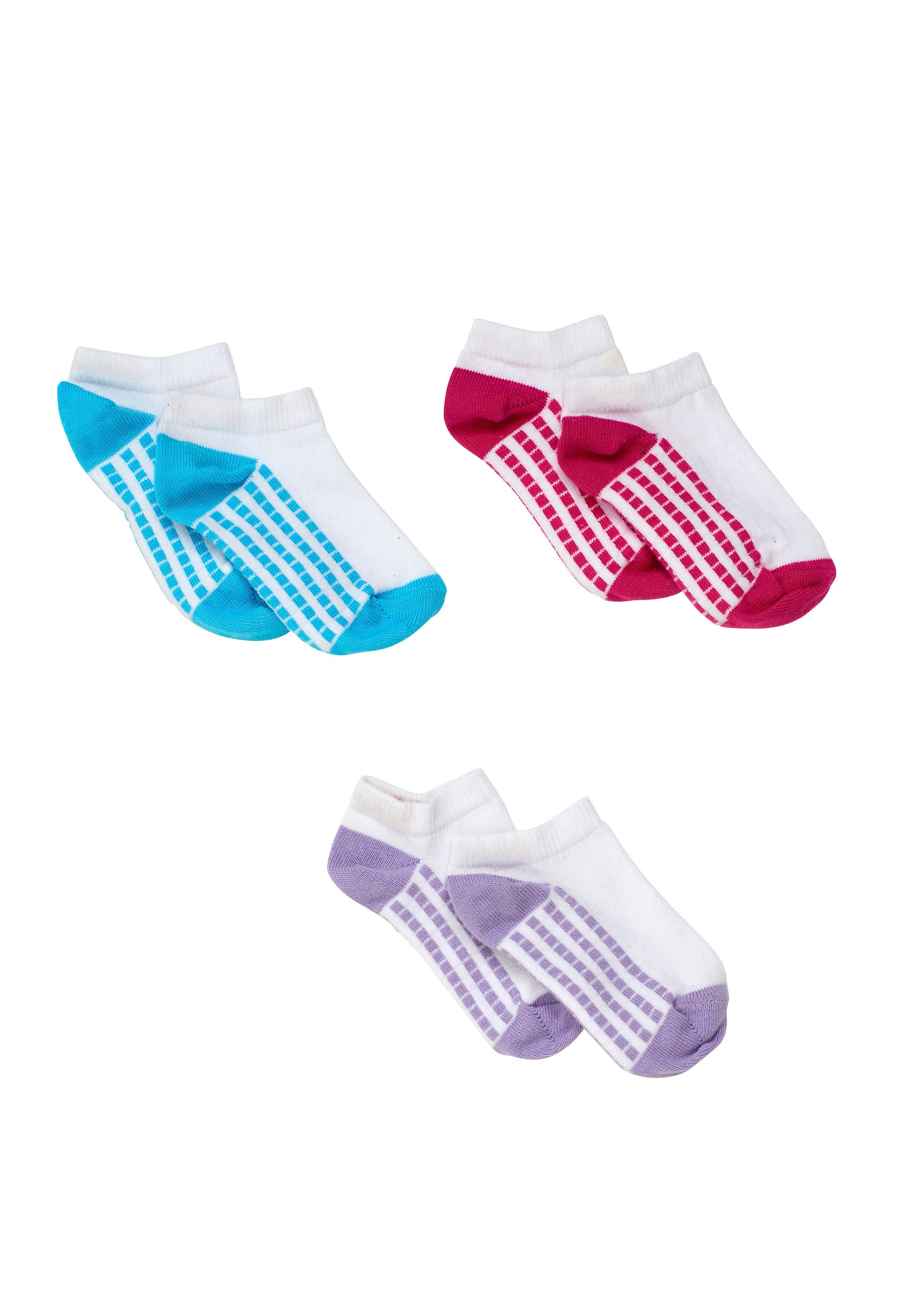 Mothercare | Girls White Sporty Trainer Socks - 3 Pack - Multicolor 0