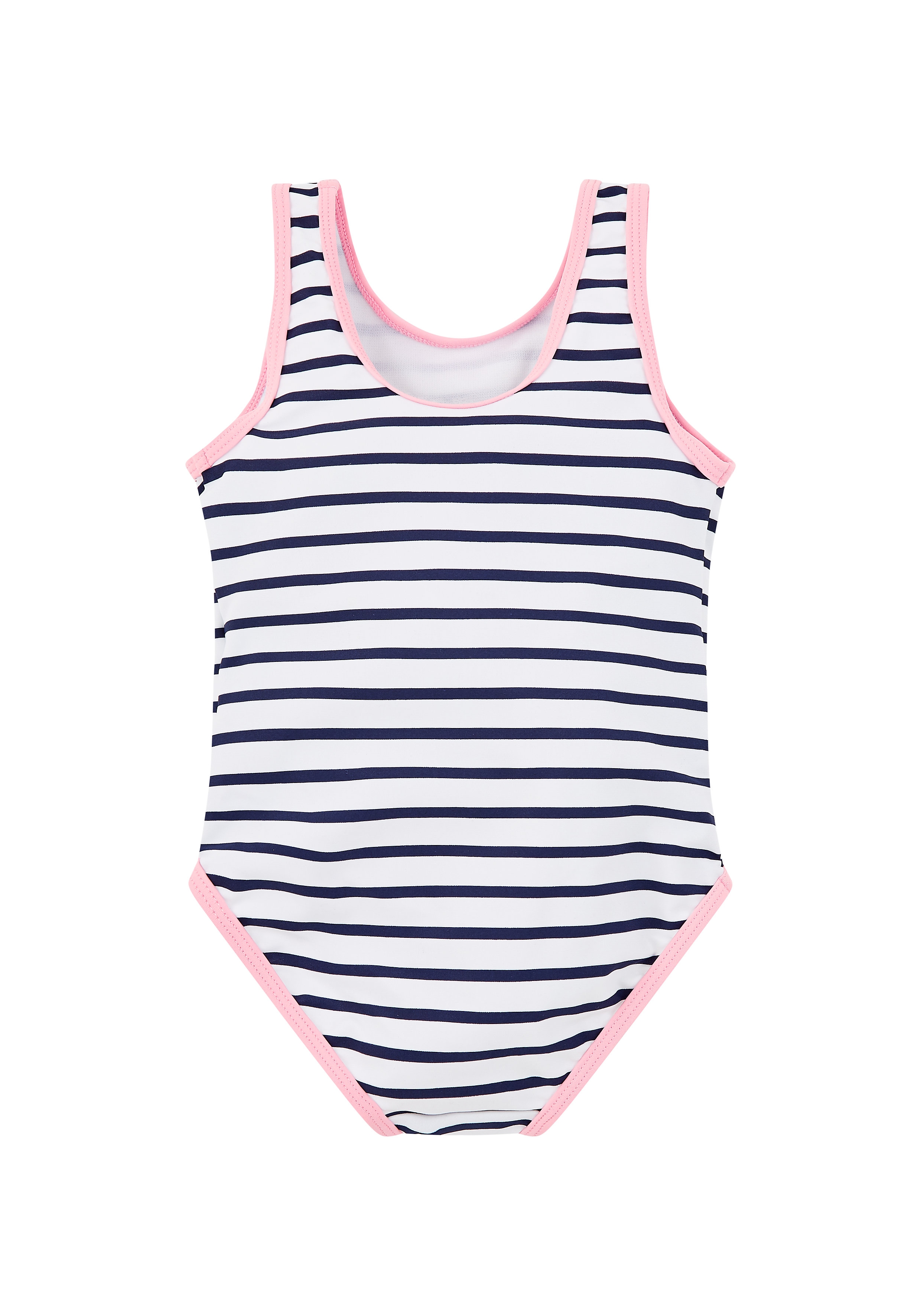 Mothercare | Girls Stripe Ice Cream Swimsuit - Blue & White 0
