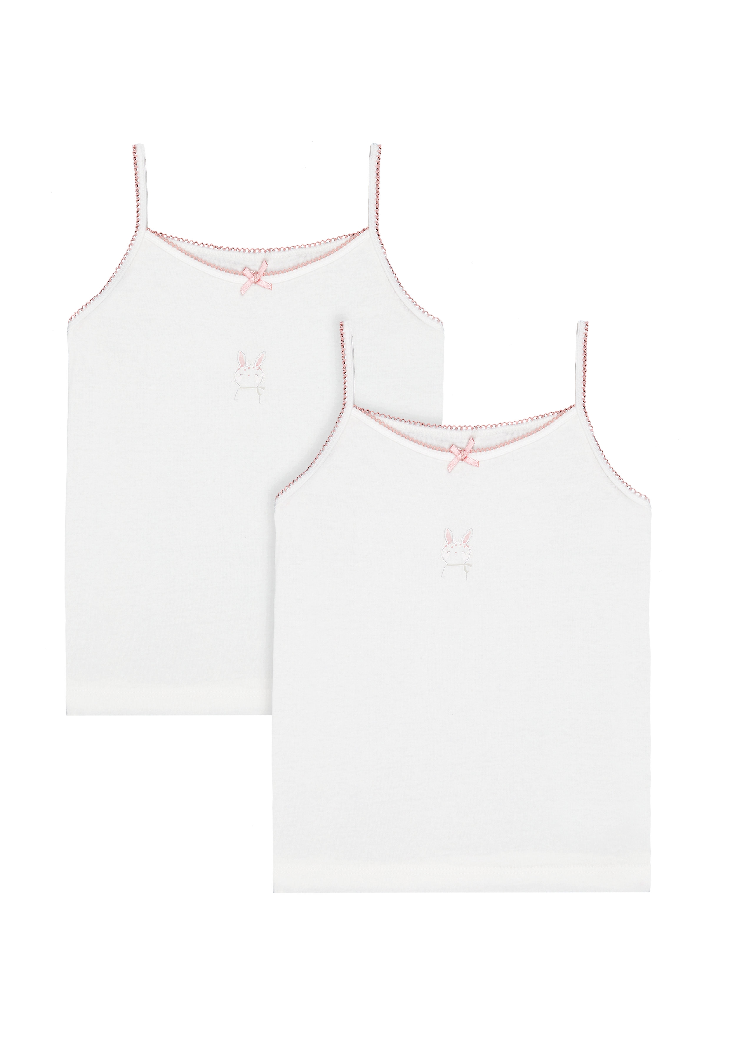 Mothercare | Girls Bunny Cami Vests - 2 Pack - Multicolor 0