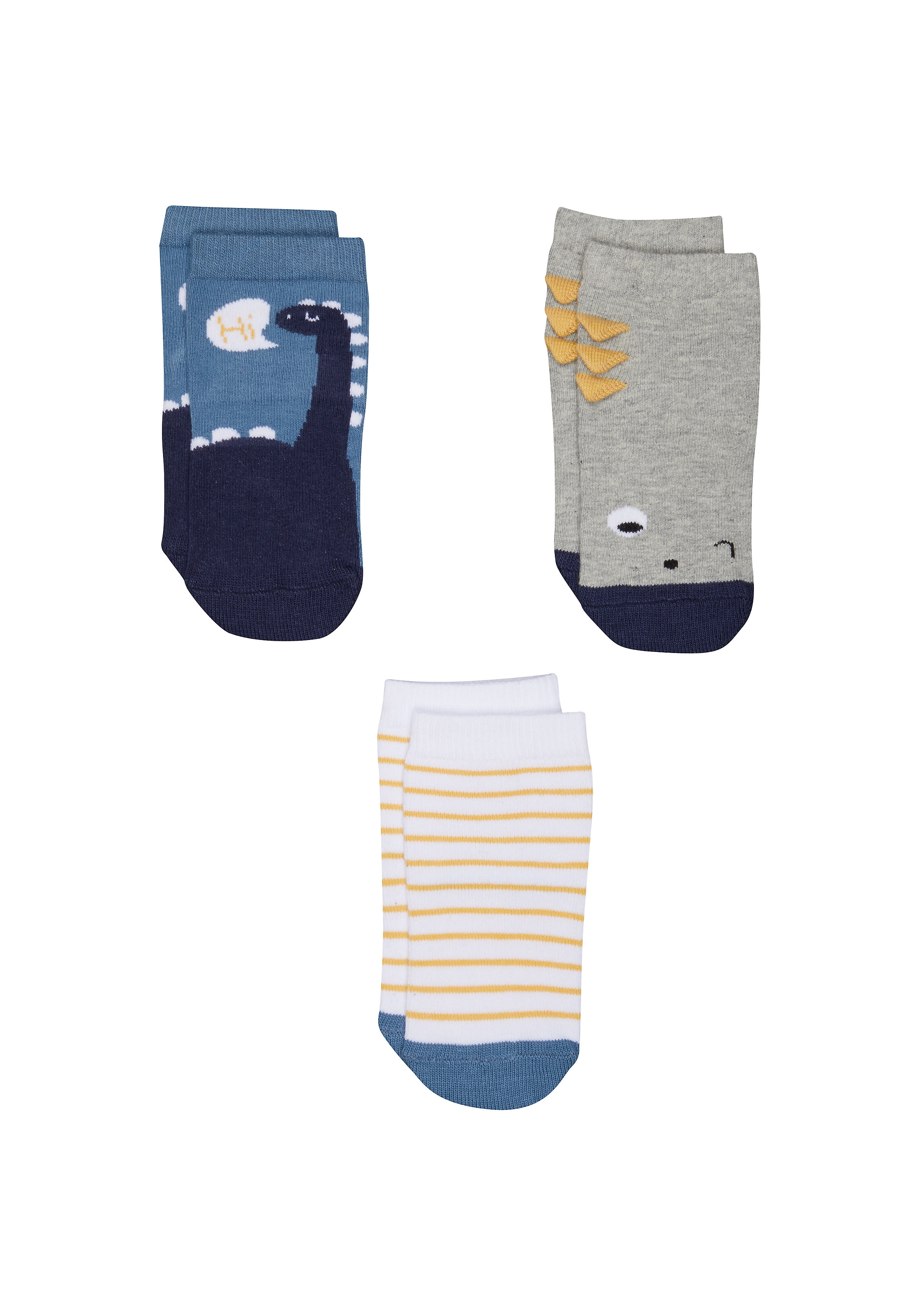 Mothercare | Boys Dinosaur Socks - 3 Pack - Multicolor 0