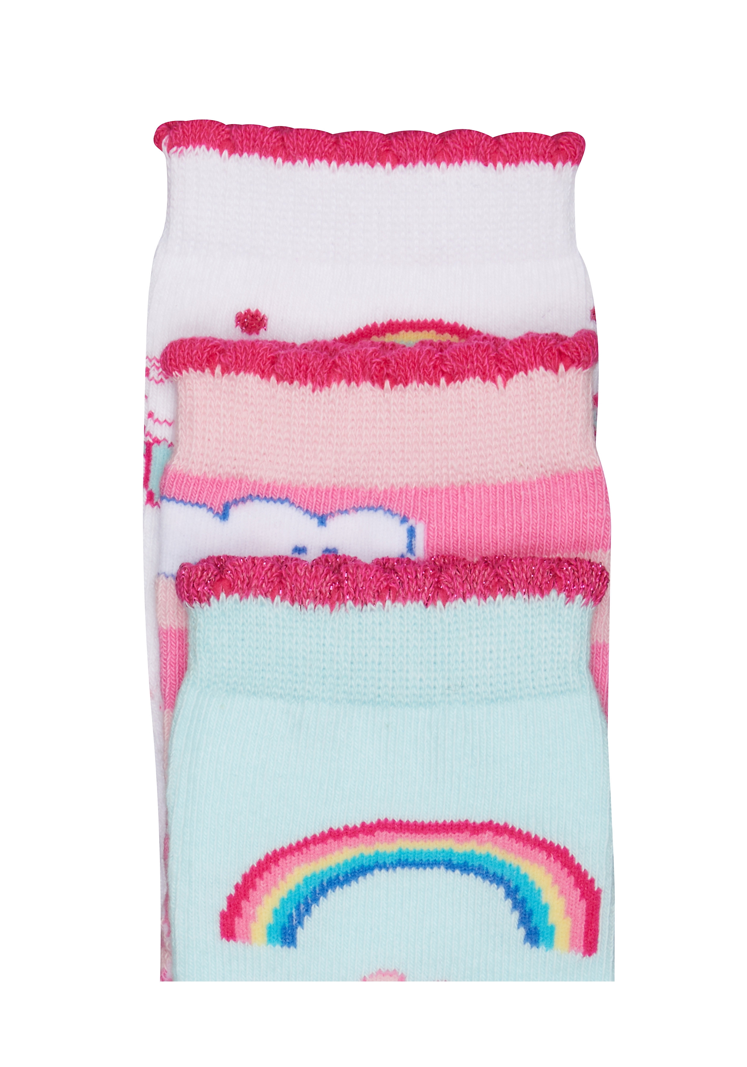 Mothercare | Girls Peppa Pig Socks - 3 Pack - Multicolor 2