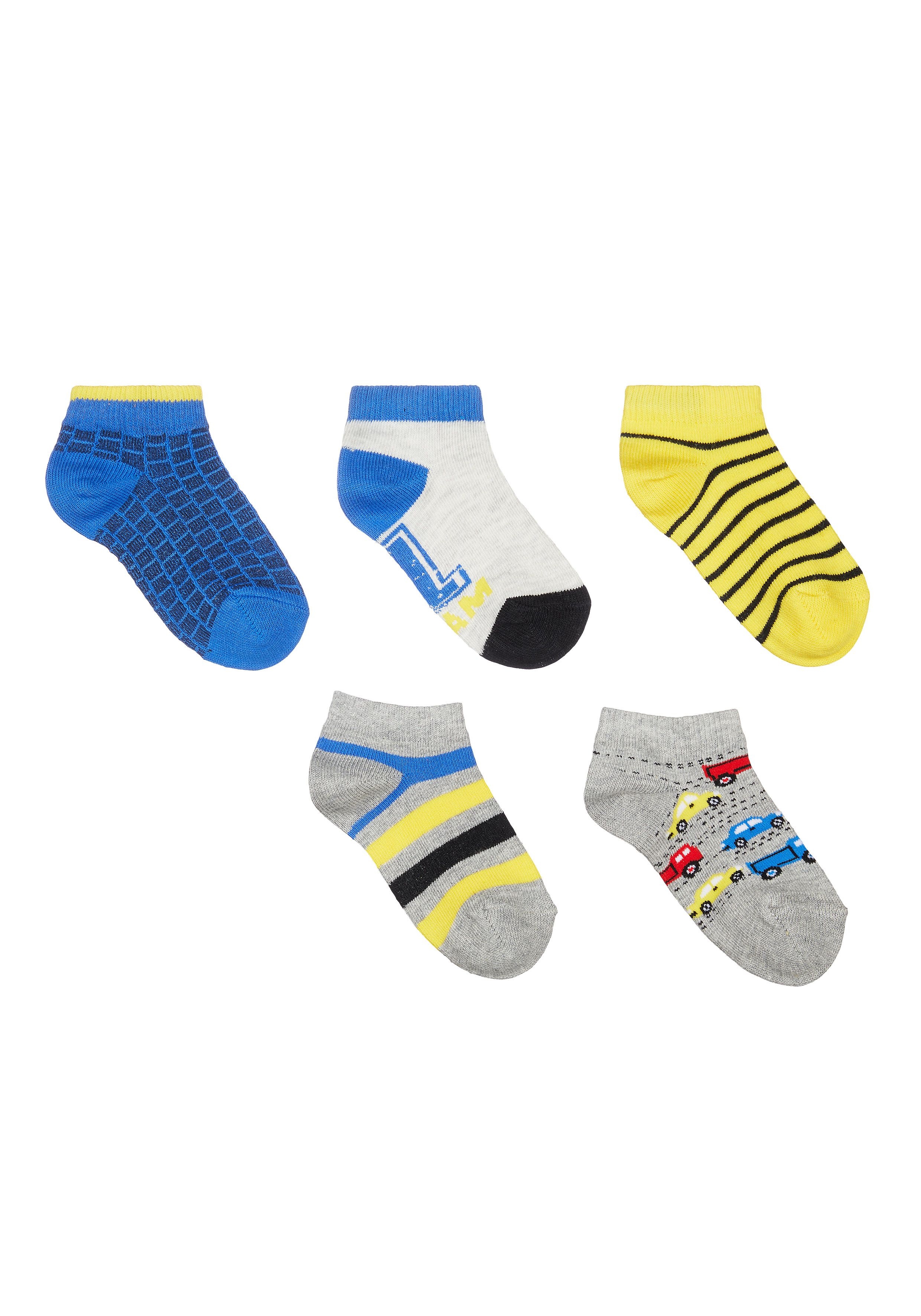 Mothercare | Boys Car Trainer Socks - 5 Pack - Multicolor 1