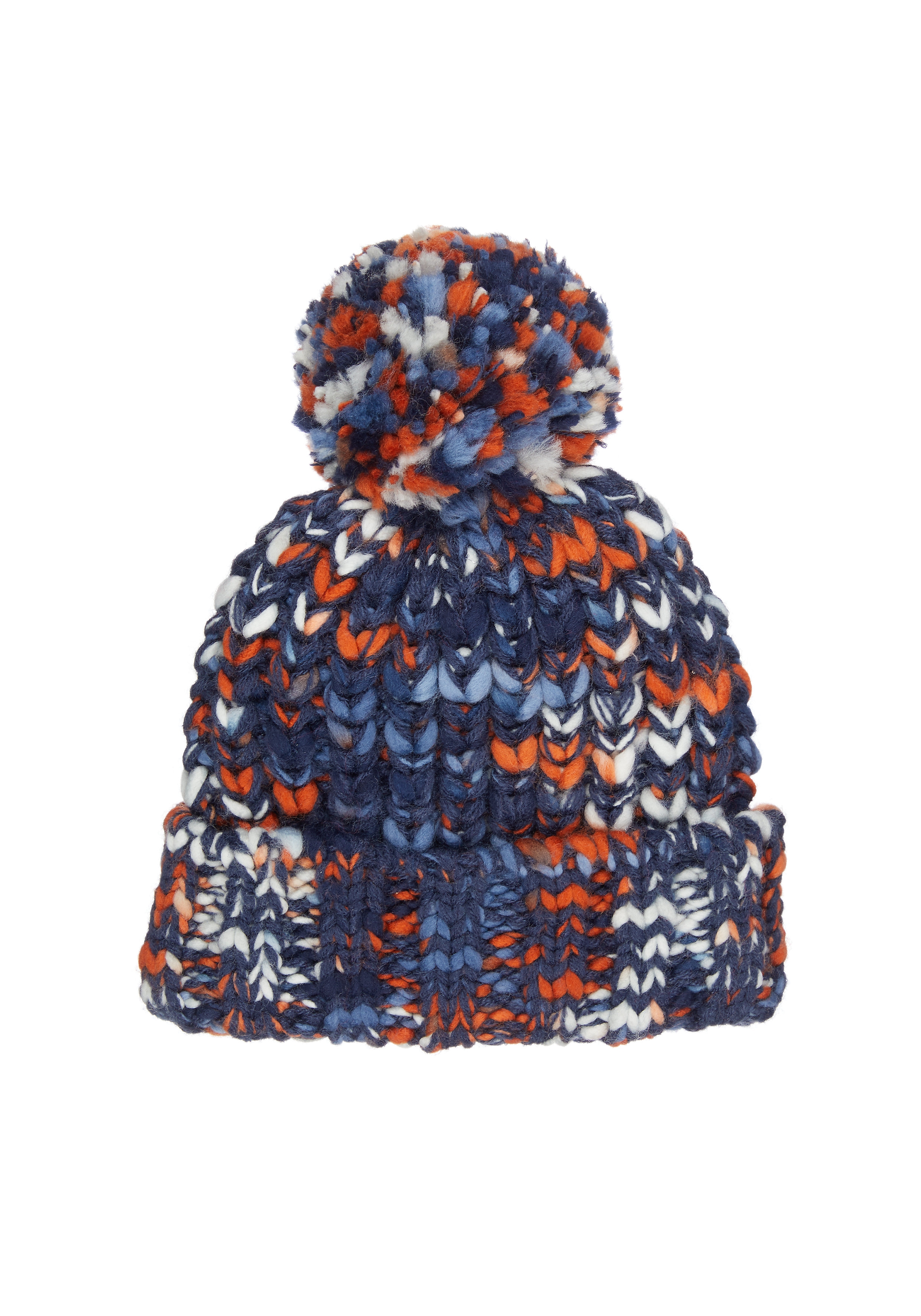 Mothercare | Boys Multicolored Chunky Knit Beanie Hat - Navy 0