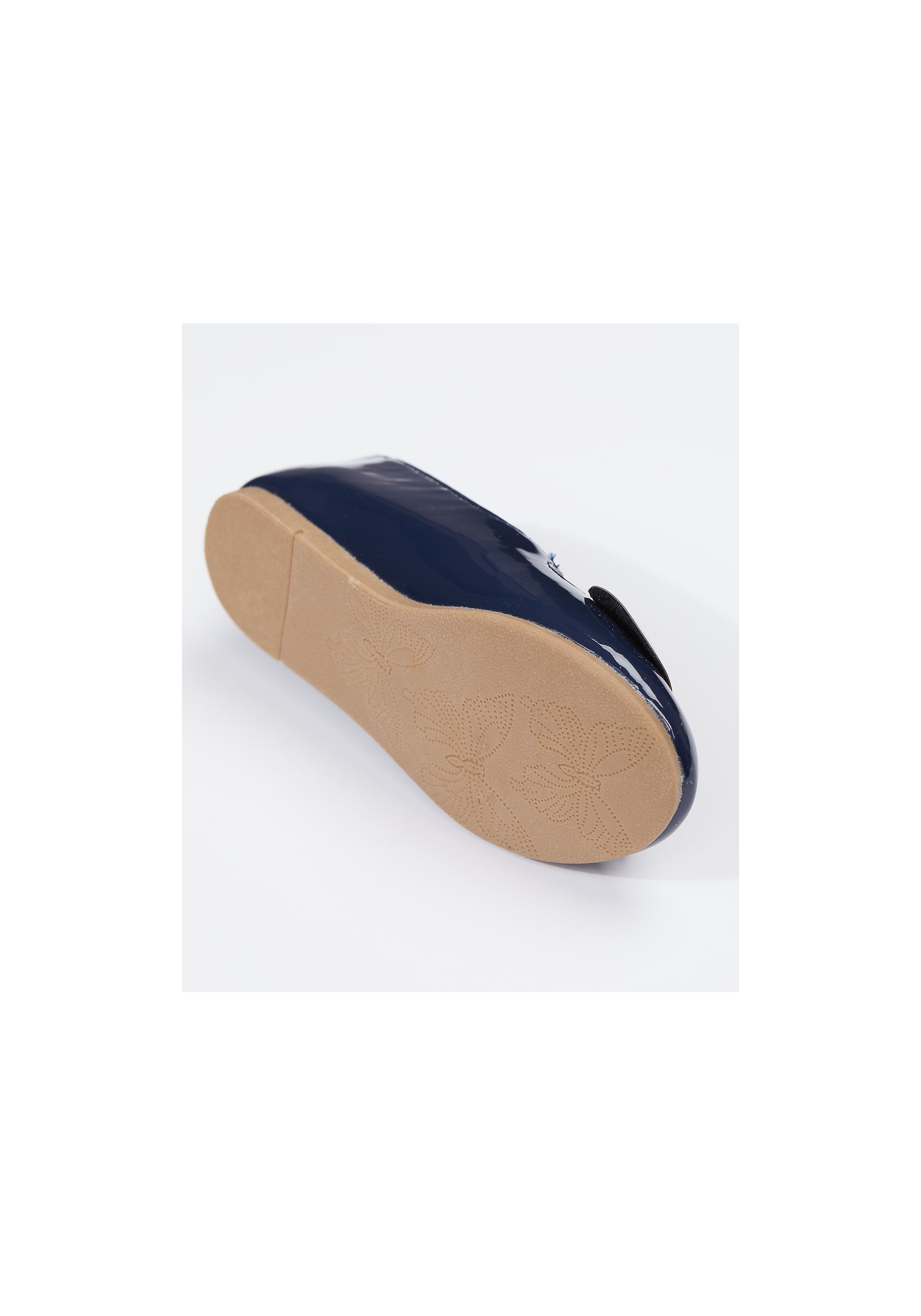 Mothercare | Girls Navy Patent Ballerina Shoes - Navy 3