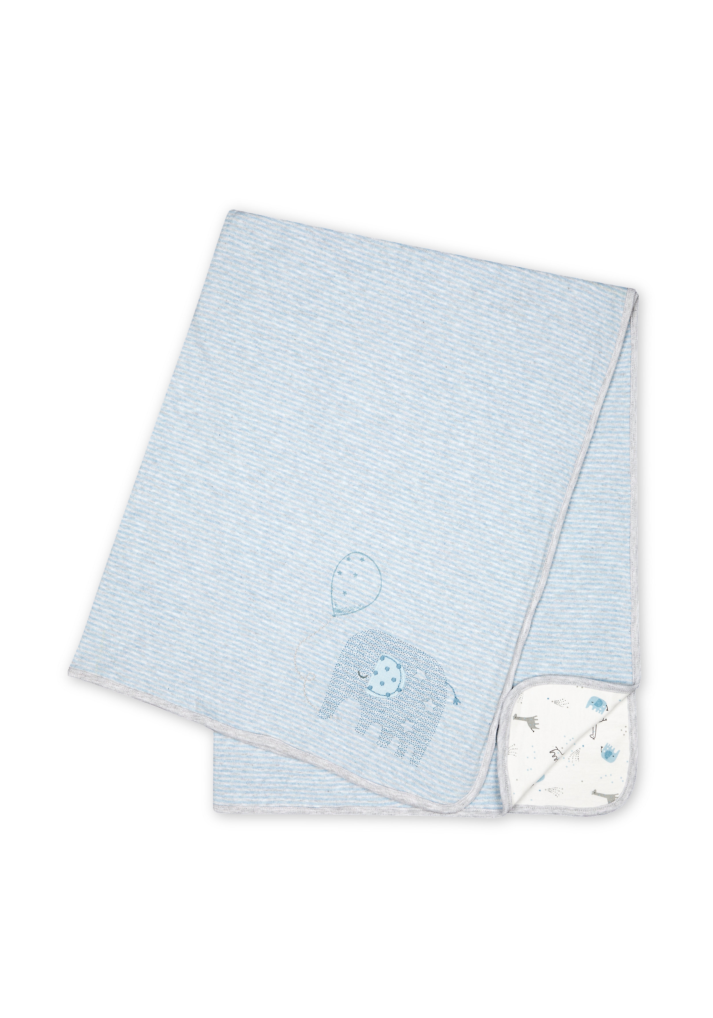 Mothercare | Boys Embroidered Shawl - Blue 0