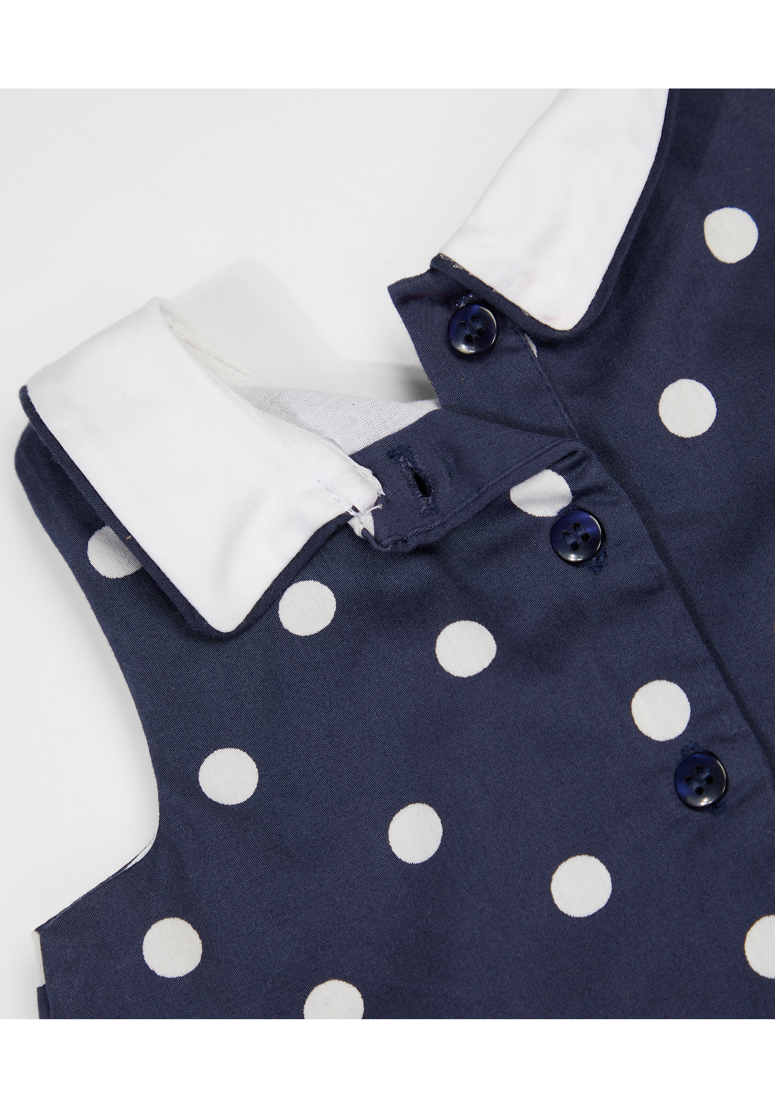 Mothercare | Girls Sleeveless Dress And Knickers Set Bow And Lace Details - Navy 2