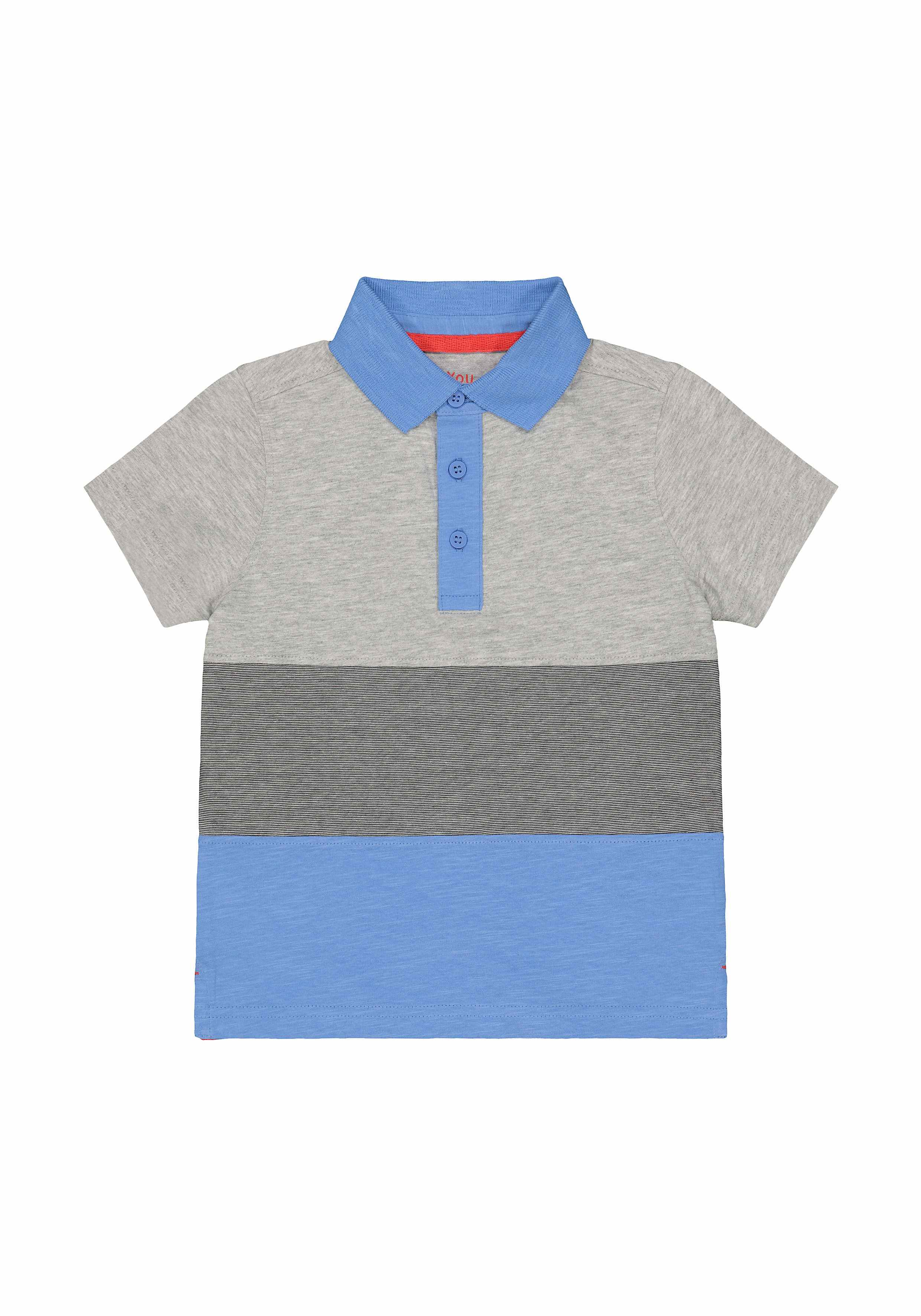 Grey and Blue Polo Shirt