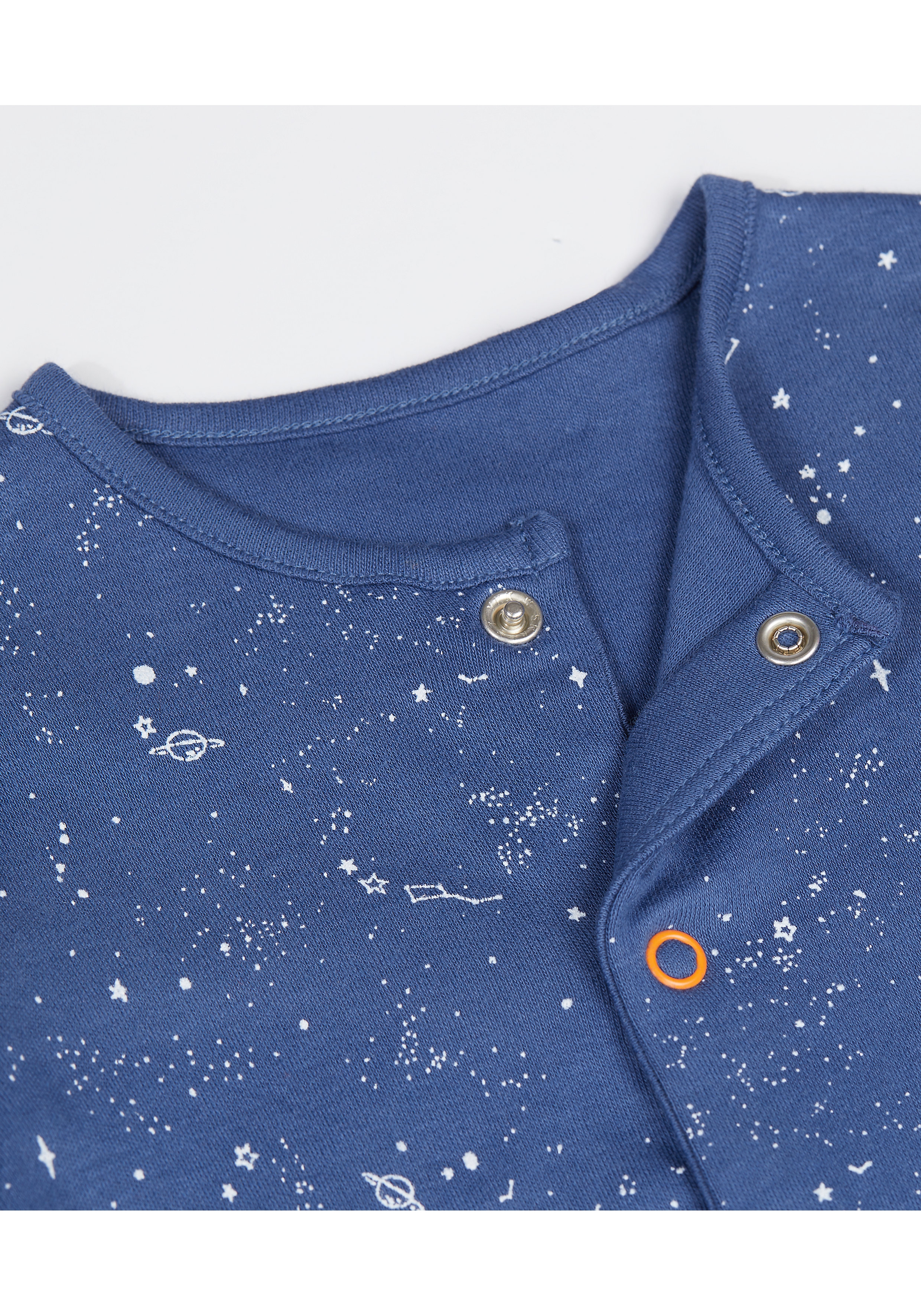 Mothercare | Boys Sleepsuit Space Print - Pack Of 3 - Orange Navy Grey 2