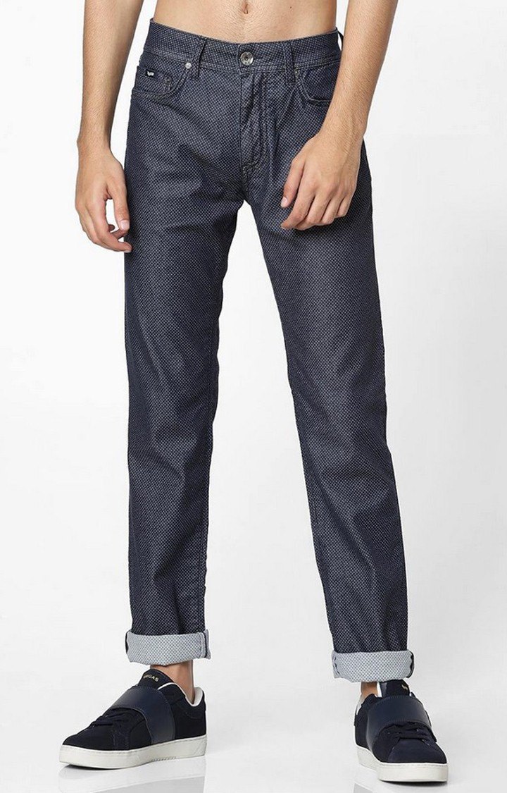 Albert Simple Ditsy Print Slim Jeans