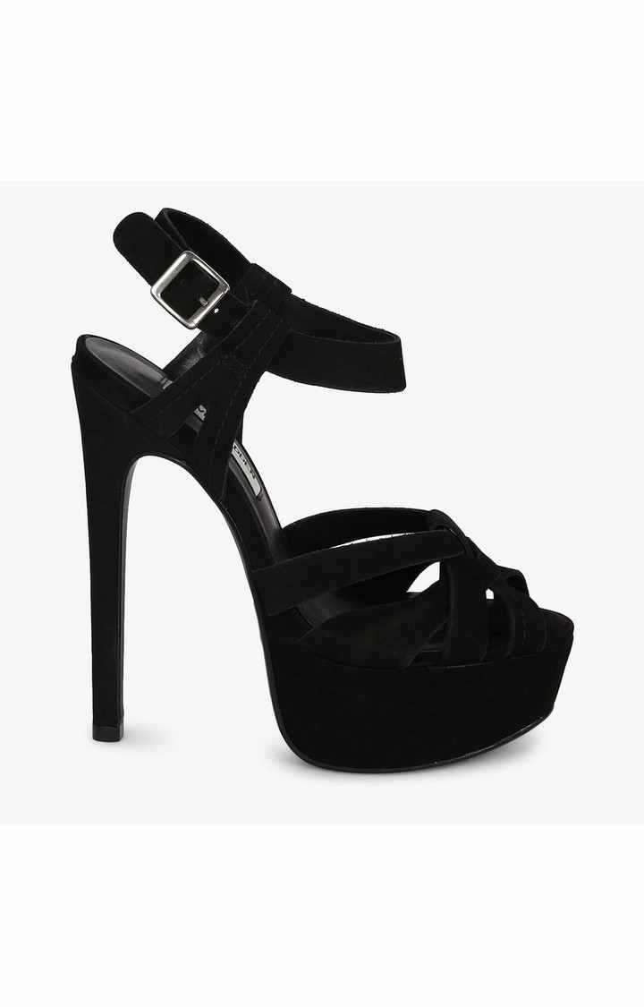 Aubrey Black Heel Sandals