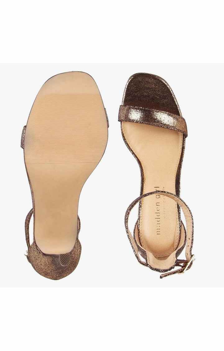 Blaynee Gold Heel Sandals