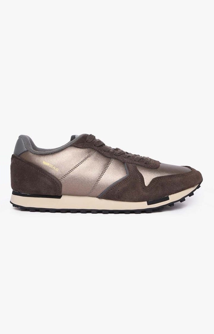 GAS | Shiny Brown Parris Laminated LTH Casual Lace-ups