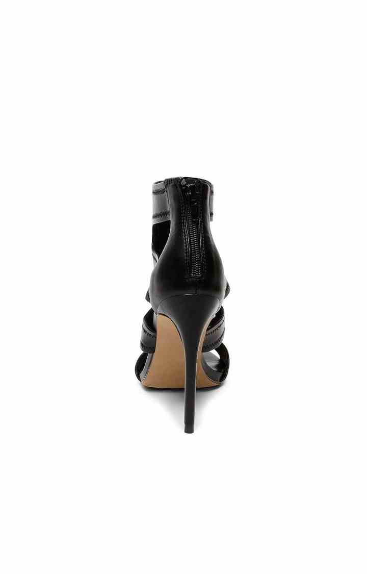 Domm Black Heel Sandals