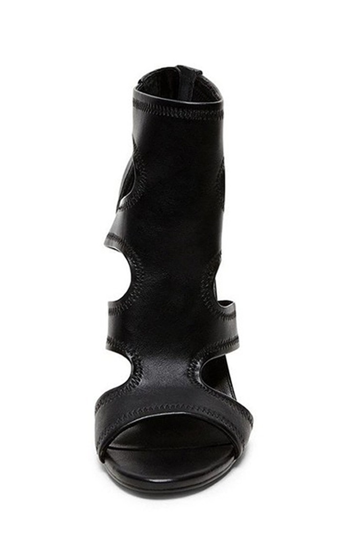 Domm Black Heel Sandals
