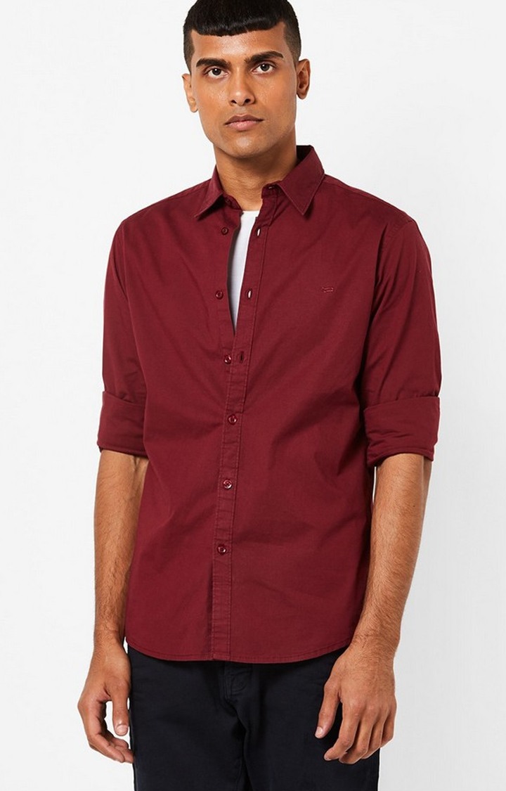GAS | Andrew Slim Fit Cotton Shirt with Spread Collar
