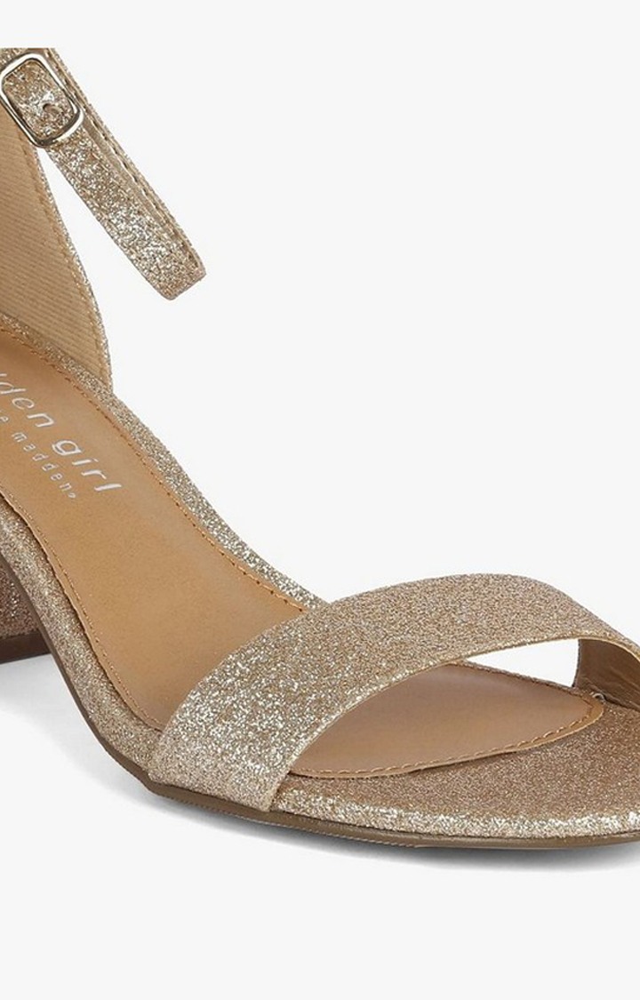 Iraa Gold Heel Sandals