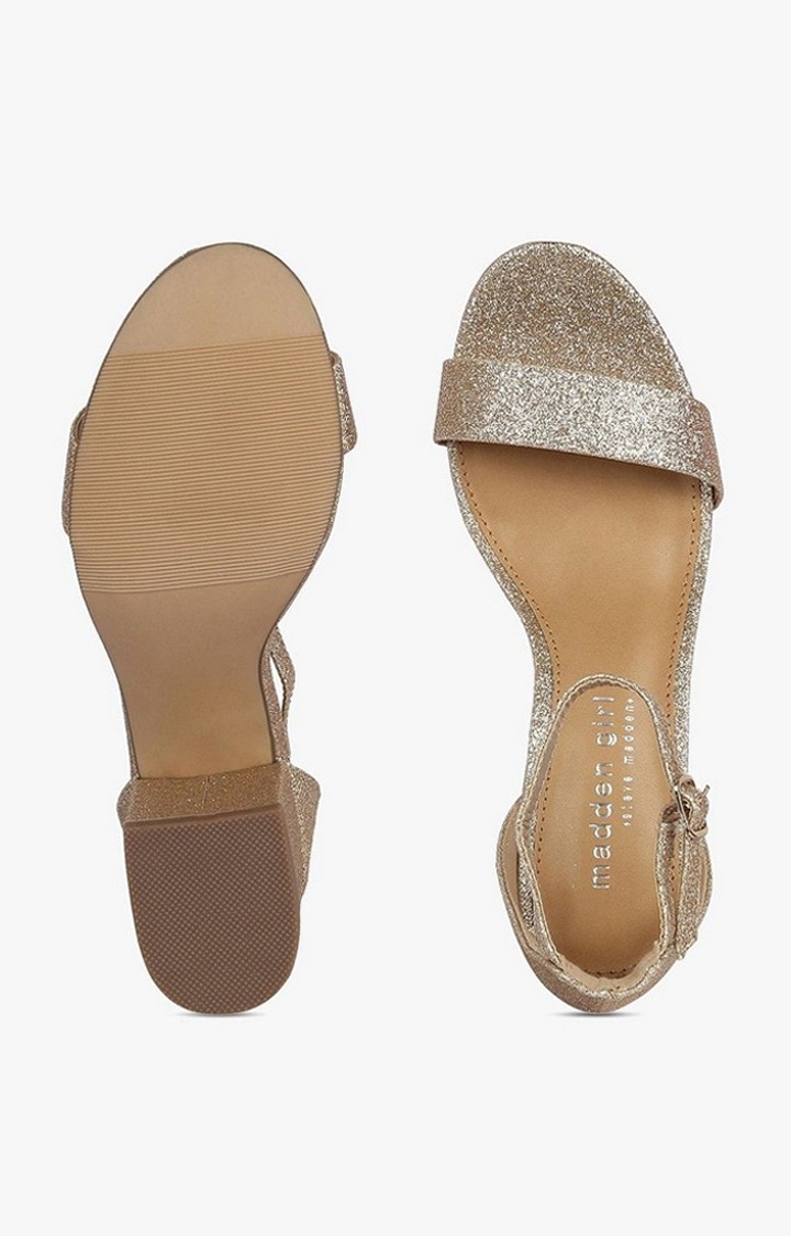 Iraa Gold Heel Sandals