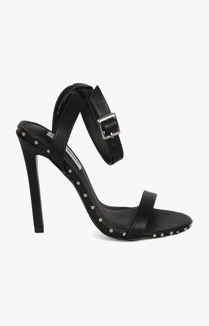 Piercing Black Heel Sandals