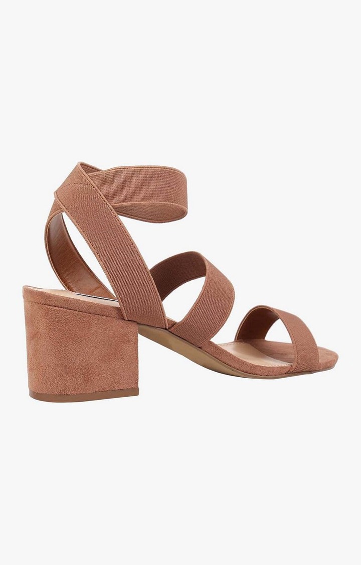 Isolate Brown Heel Sandals