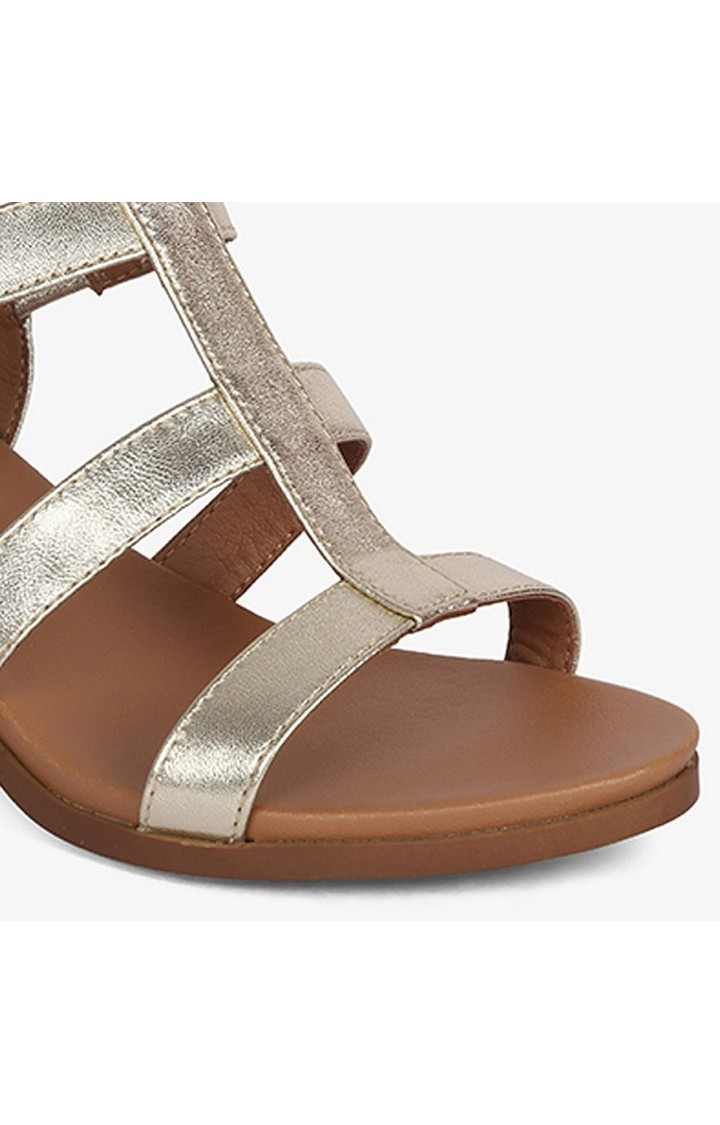 Aphrodite Gold Heel Sandals