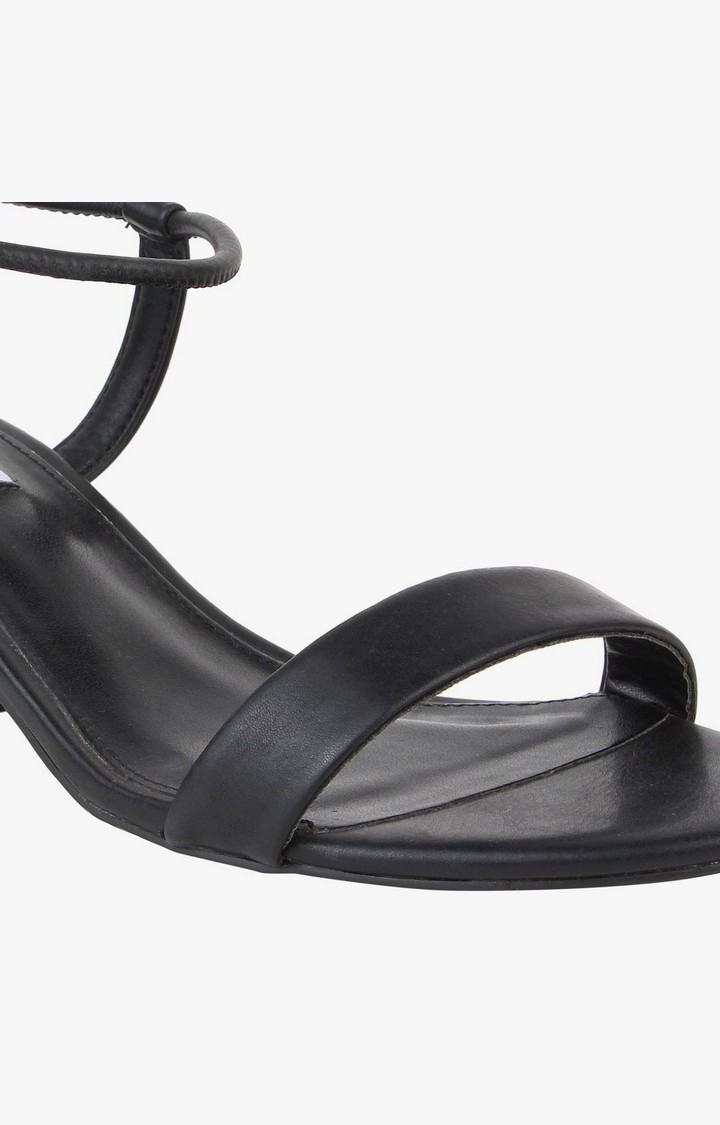 Ida Black Heel Sandals