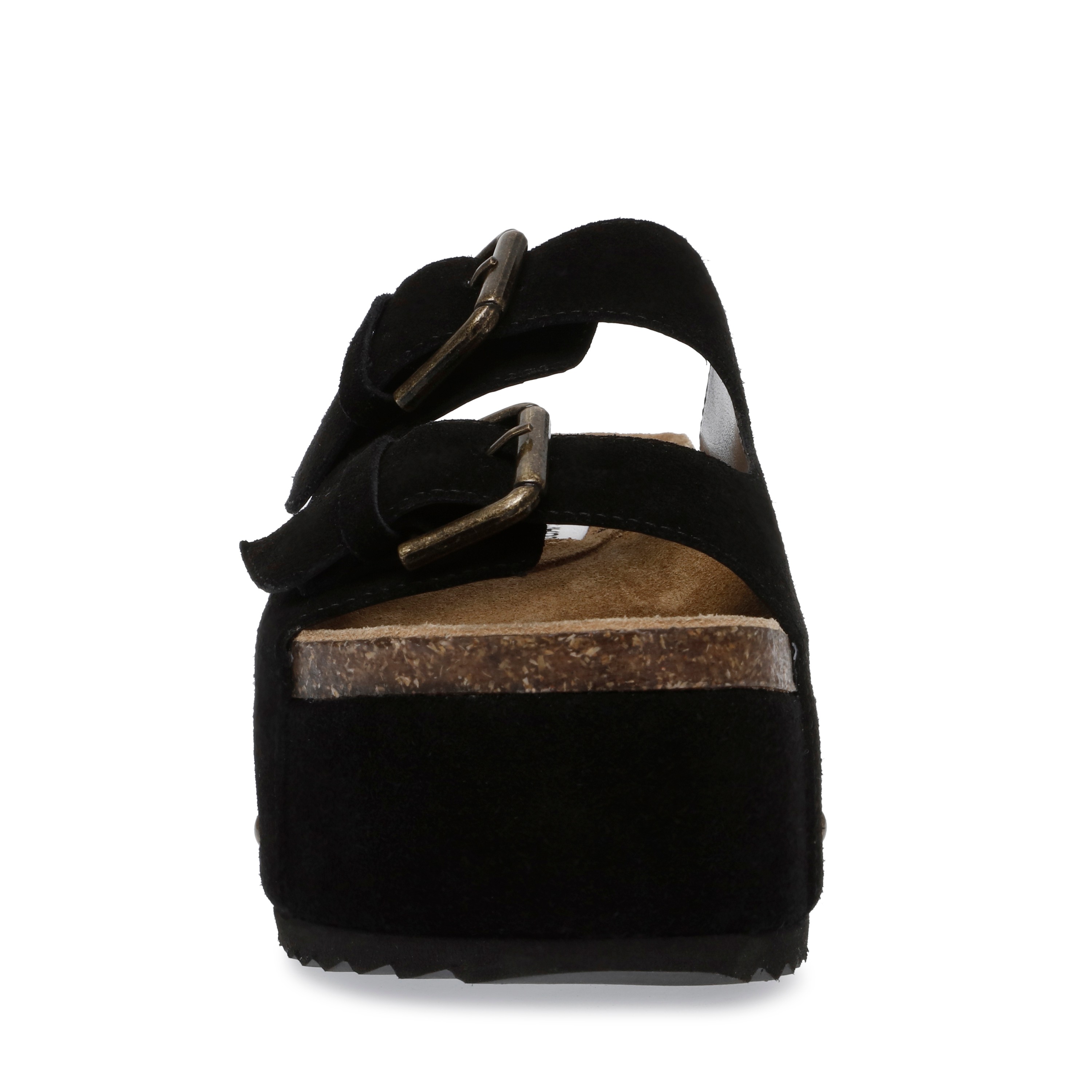 Kali Black Suede Wedges